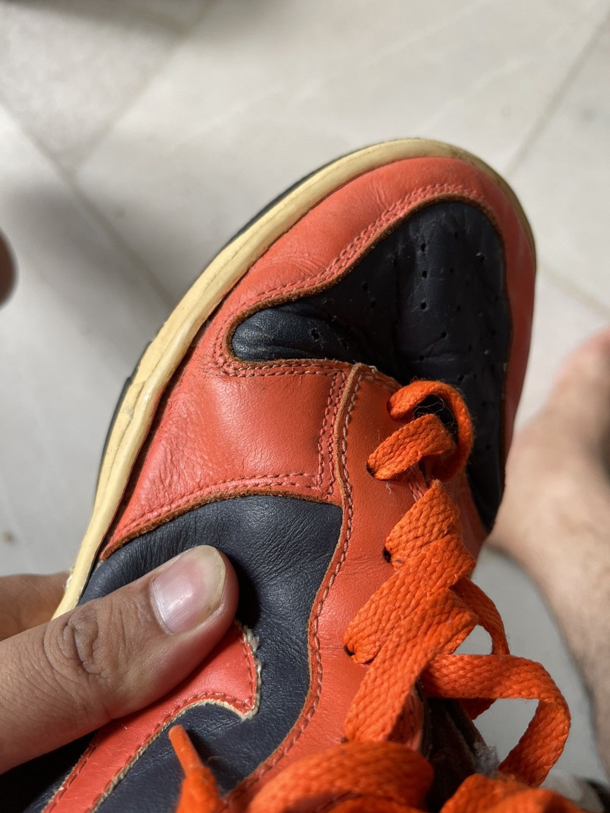 Nike 2002 Nike Dunk Obsidian Collage Orange Size US 9.5 / EU 42-43 - 13 Thumbnail