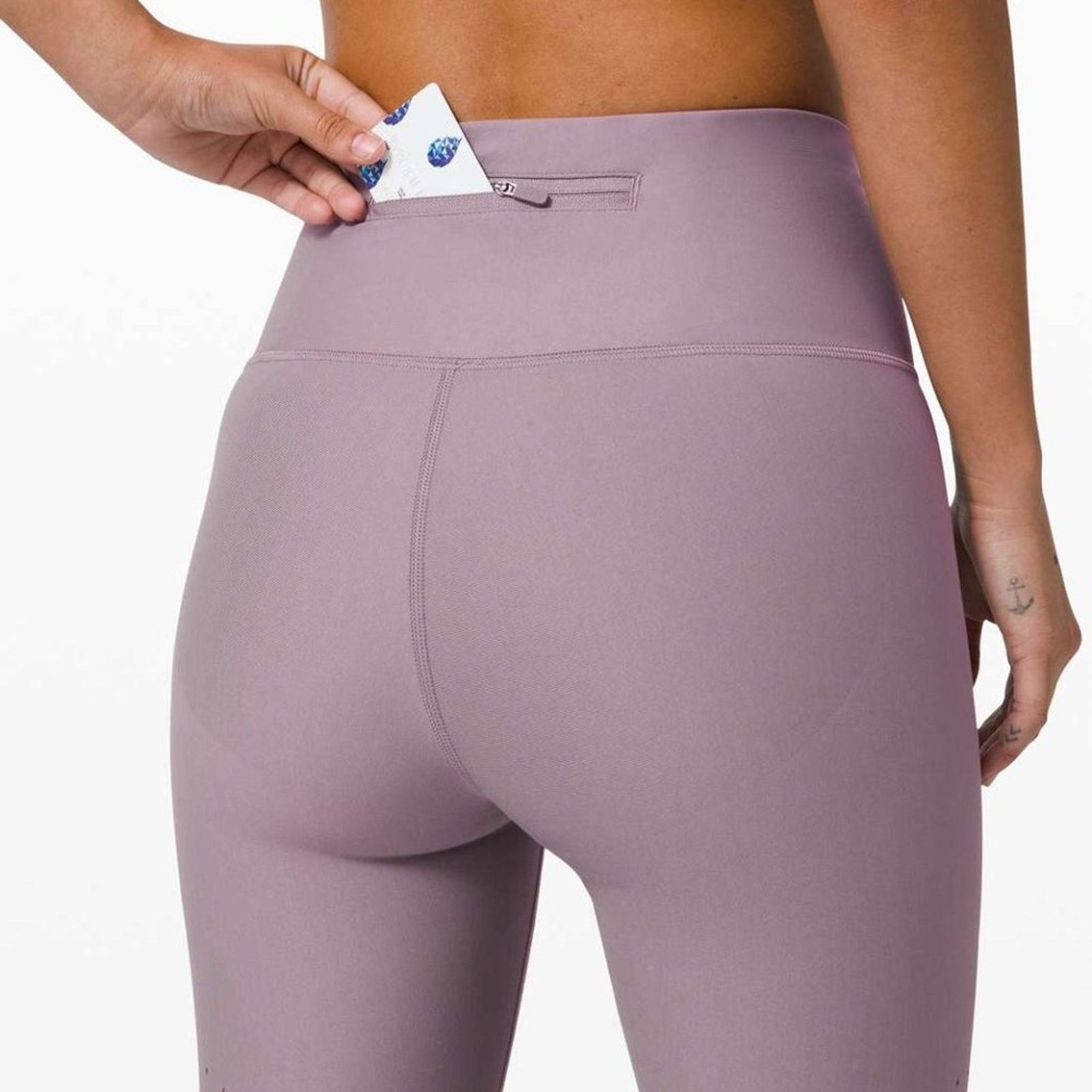 Lululemon LULULEMON Women's Lunar Rock Zoned In Leggings 27" Sz 10 Size 32" / US 10 / IT 46 - 2 Thumbnail