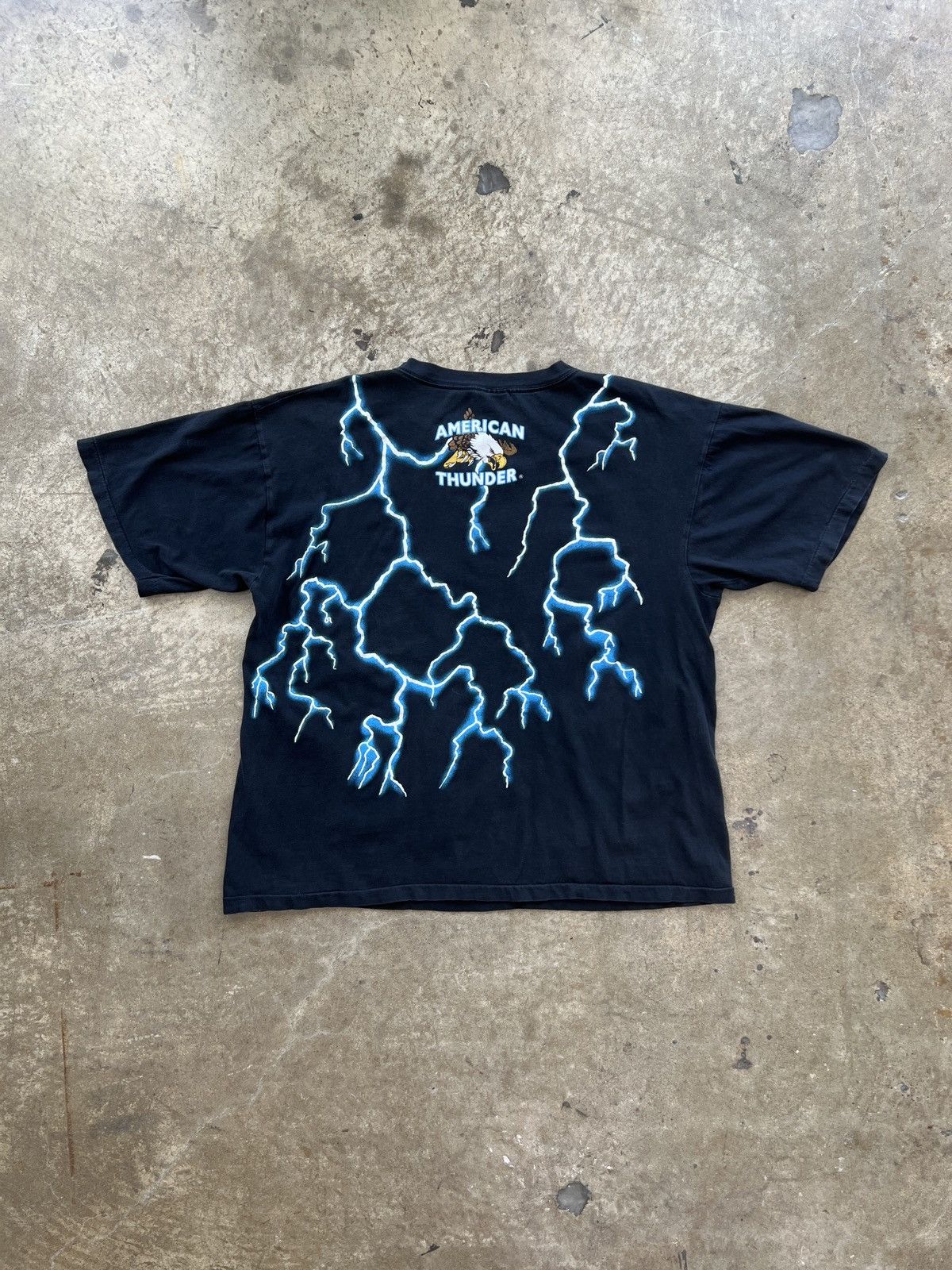 Harley Davidson Vintage American Thunder Native Lightning Eagle Tee XXL Size US XXL / EU 58 / 5 - 5 Thumbnail