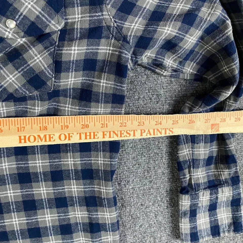 Other Cactus Flannel Men's Medium Pearl Snap Plaid Cotton Adults M Size US M / EU 48-50 / 2 - 3 Thumbnail