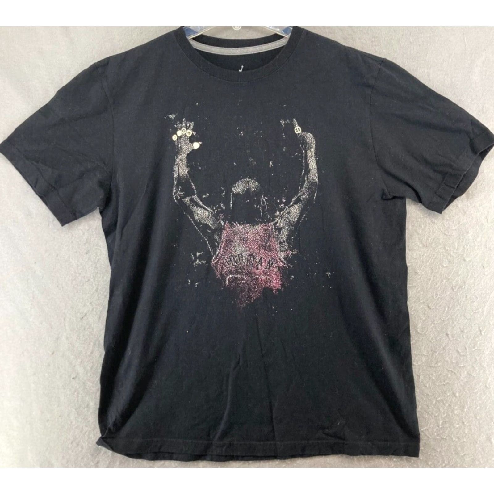 Jordan Brand Jordan Graphic Print T-Shirt Large Black 90s Retro Sports Mens Size US L / EU 52-54 / 3 - 2 Thumbnail