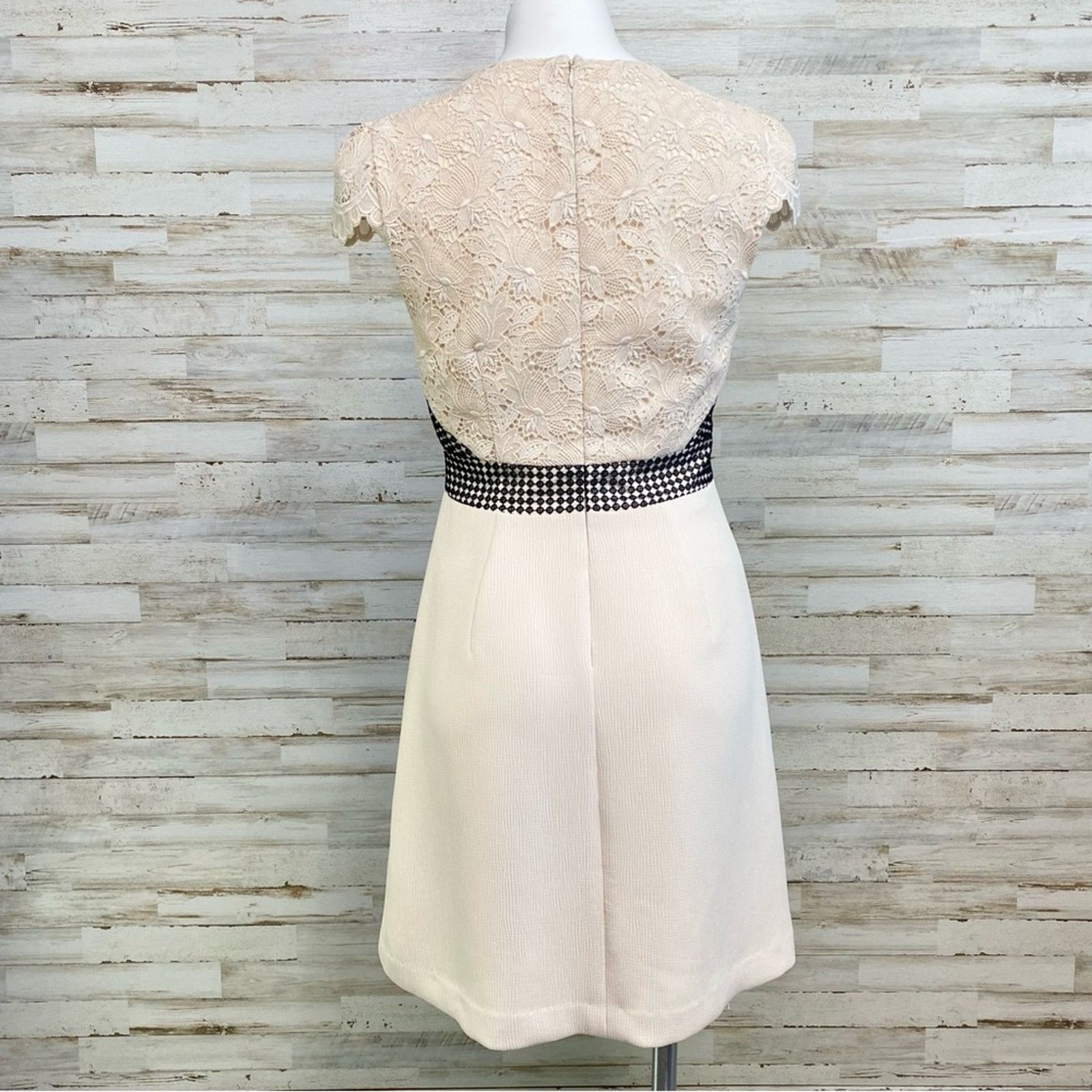 Club Monaco Club Monaco Zulandah Lace Crochet Dress Size 4 Cream Black Size S / US 4 / IT 40 - 10 Thumbnail