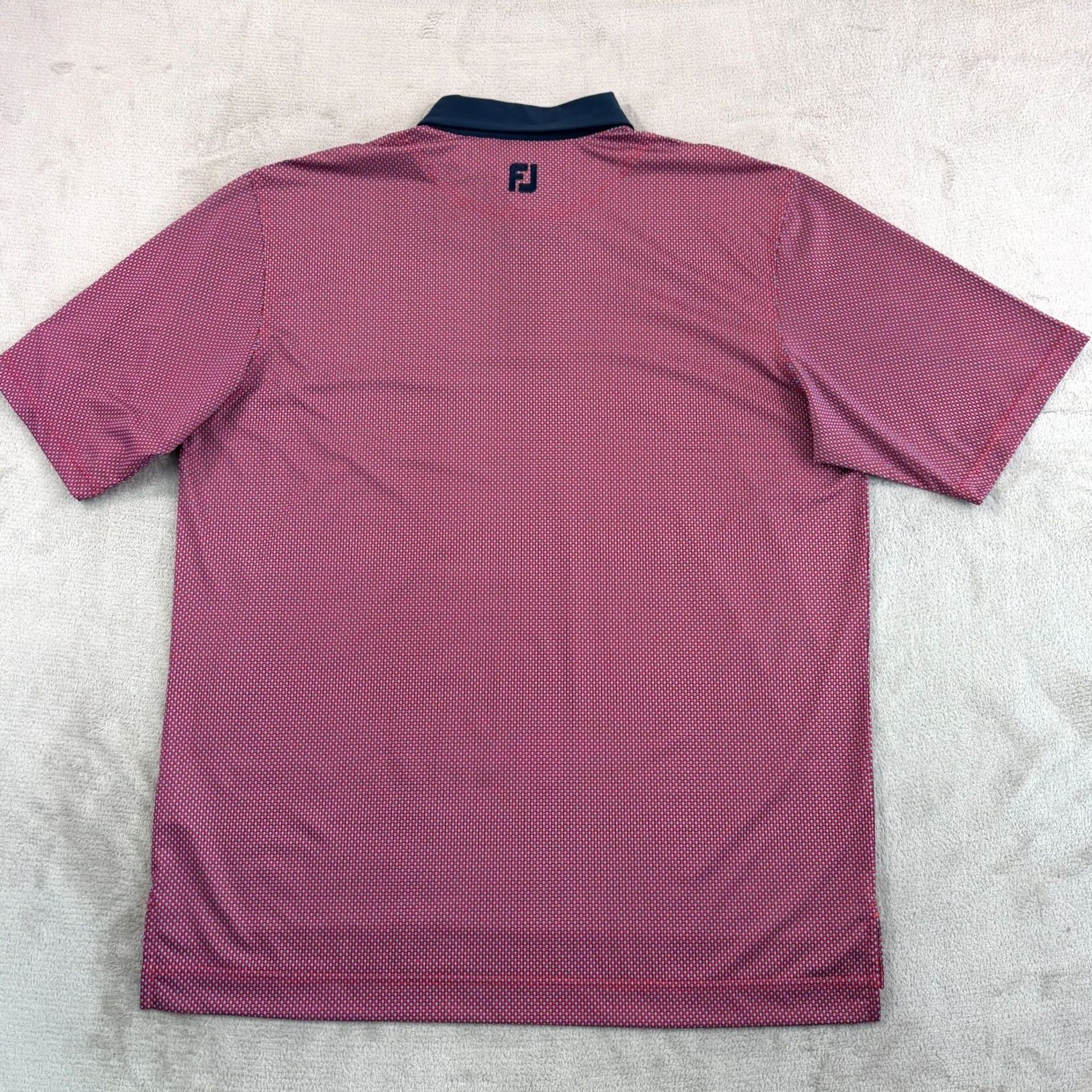 Footjoy FootJoy Polo Shirt Men XL Geo Navy Scarlet Performance Golf NEW Size US XL / EU 56 / 4 - 6 Thumbnail