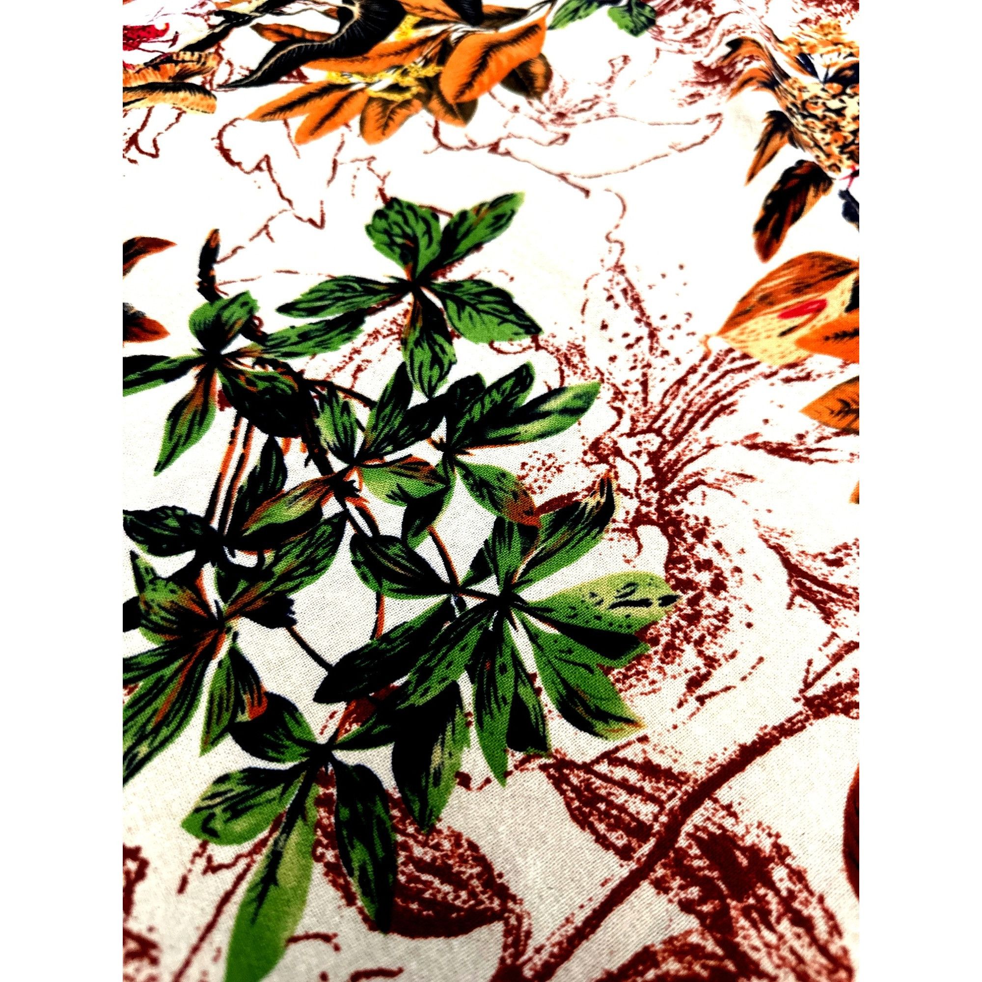 Other CCC Vintage Inspired Cotton Floral Tie Front Crop Top Leafy Size S / US 4 / IT 40 - 7 Thumbnail