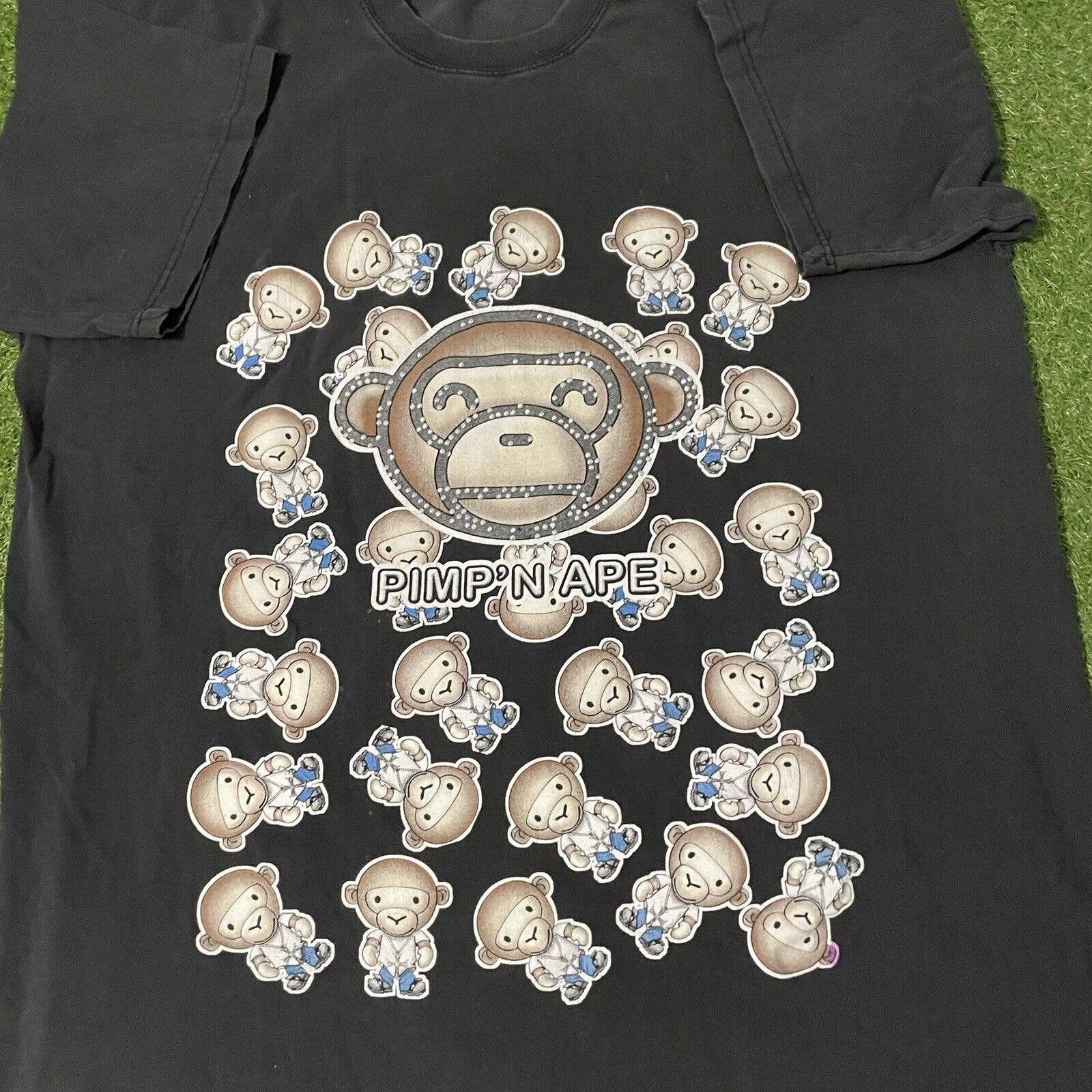 00s a bathing ape tシャツ y2k vintage Vintage 2001 Y2K Bape Bathing Ape Heads Show Devilock Tshirt