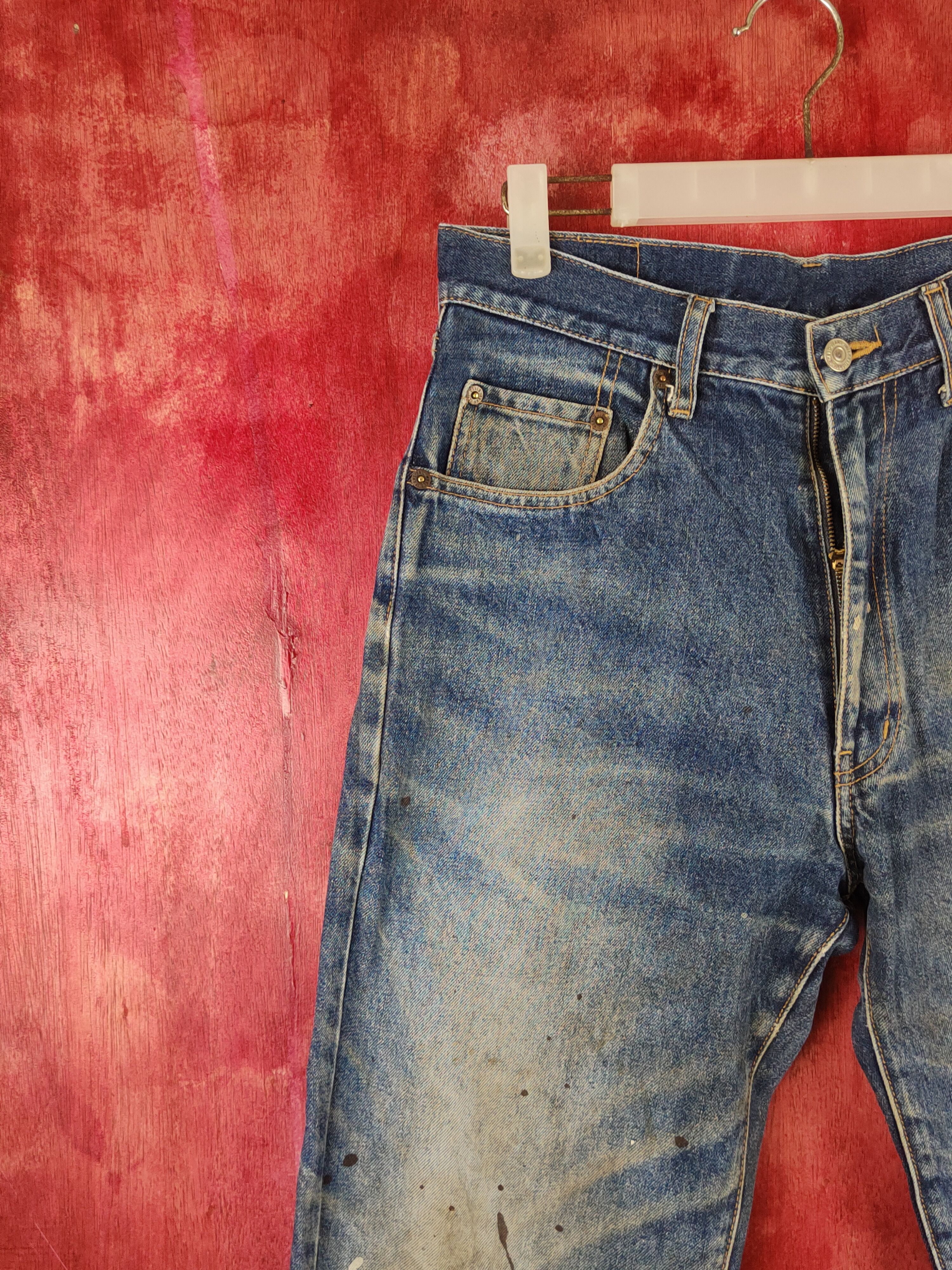 Japanese Brand UCW Dark Blue Faded Distressed Ripped Jeans #S1775 Size US 30 / EU 46 - 3 Thumbnail