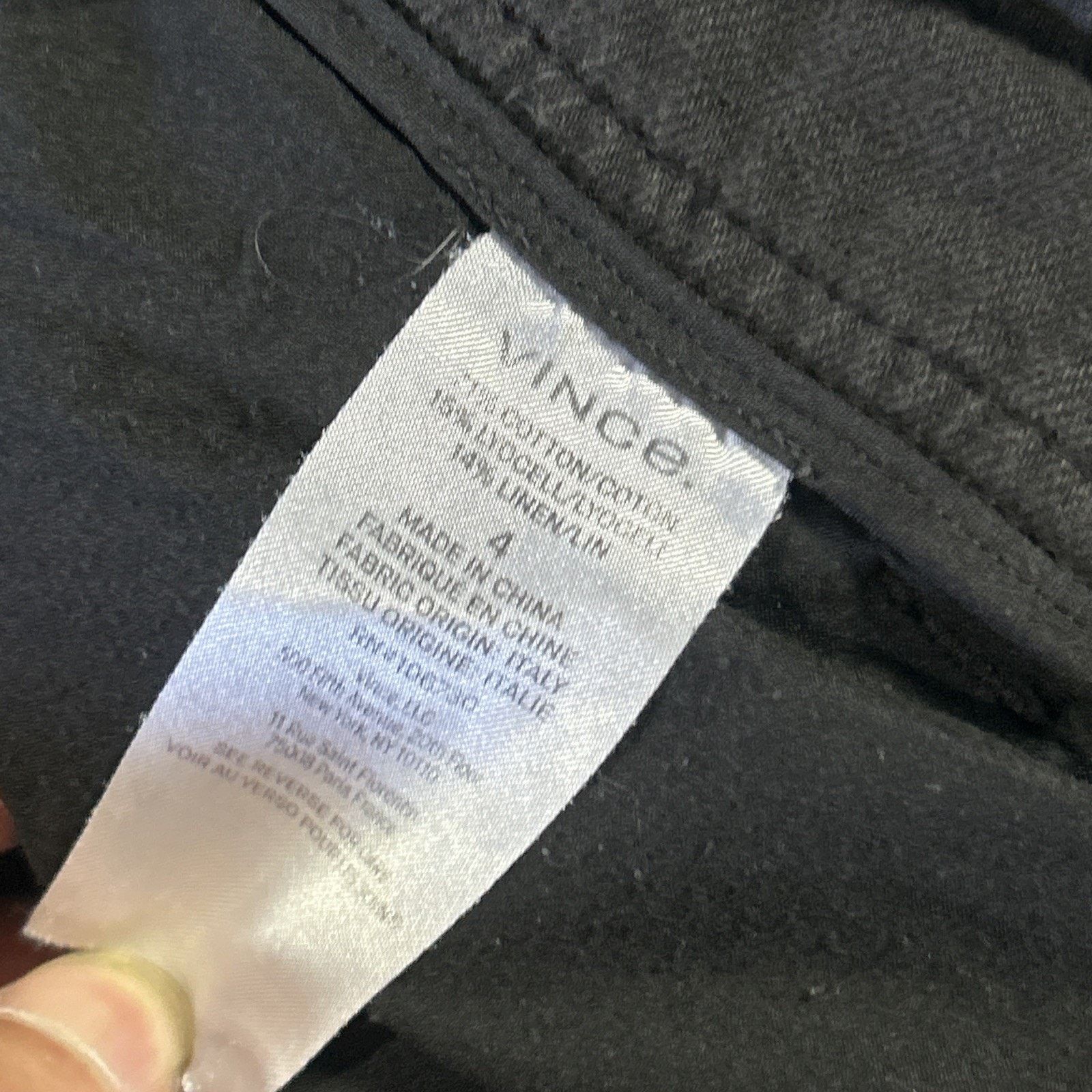 Vince Beyond Baggy Linen Jeans Womens 4 29x28 Hamilton Wide Black Size 27" / US 4 / IT 40 - 9 Thumbnail