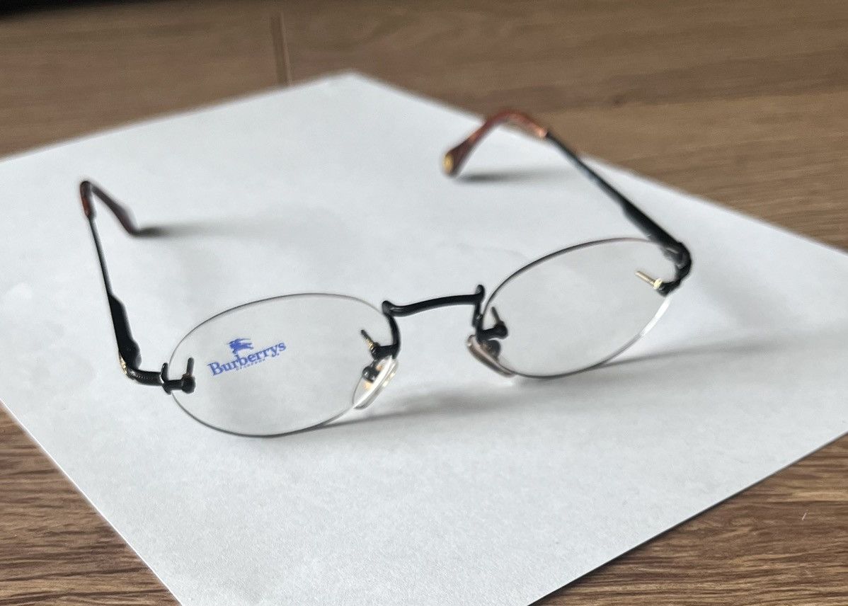 Burberry 90s Burberry Rimless Oval Frames Black and Gold Size ONE SIZE - 1 Thumbnail