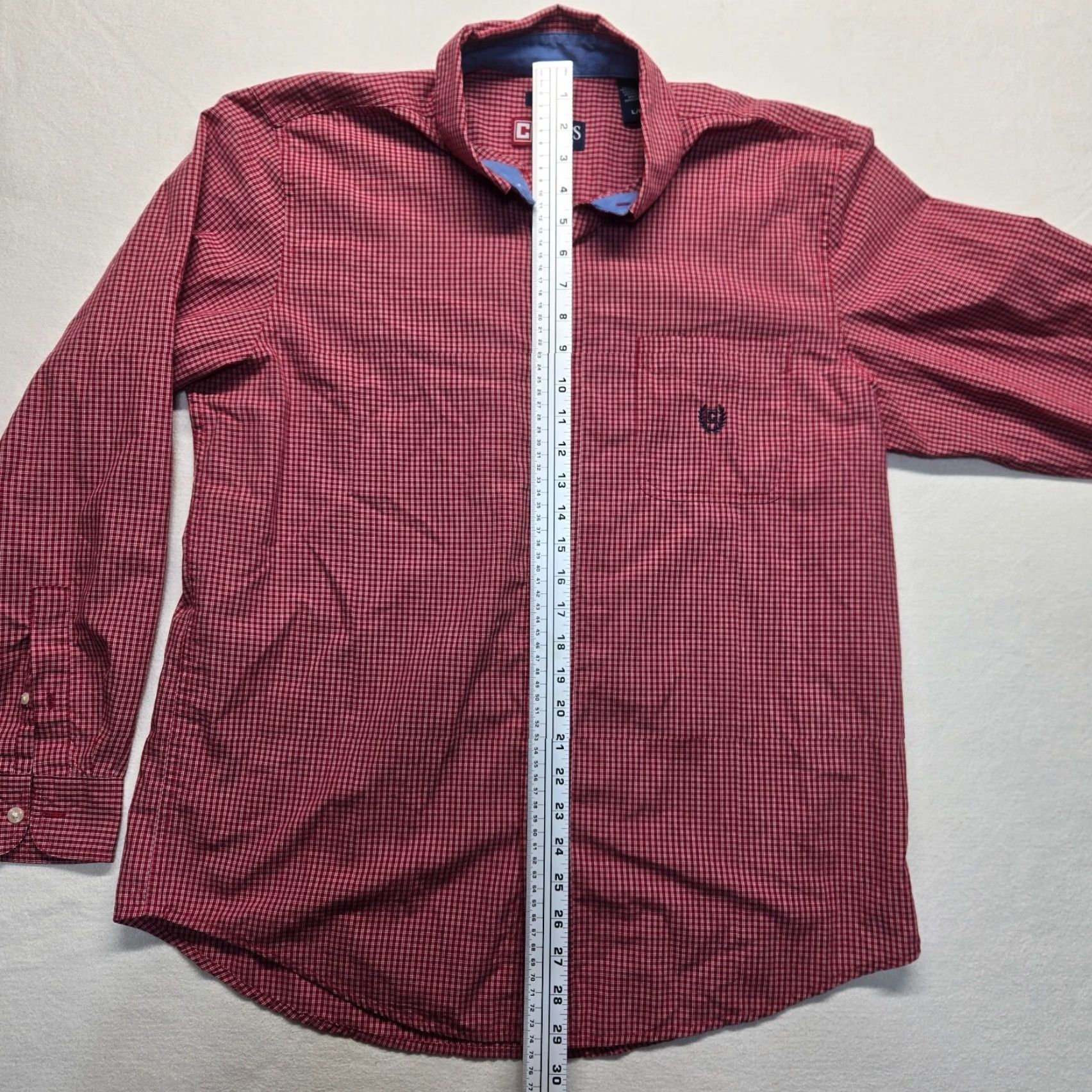 Chaps Chaps Shirt Button-Up Men’s L Red Check Long Sleeve Easy Care Logo Casual Shirt - Vintage? No Size US L / EU 52-54 / 3 - 6 Thumbnail