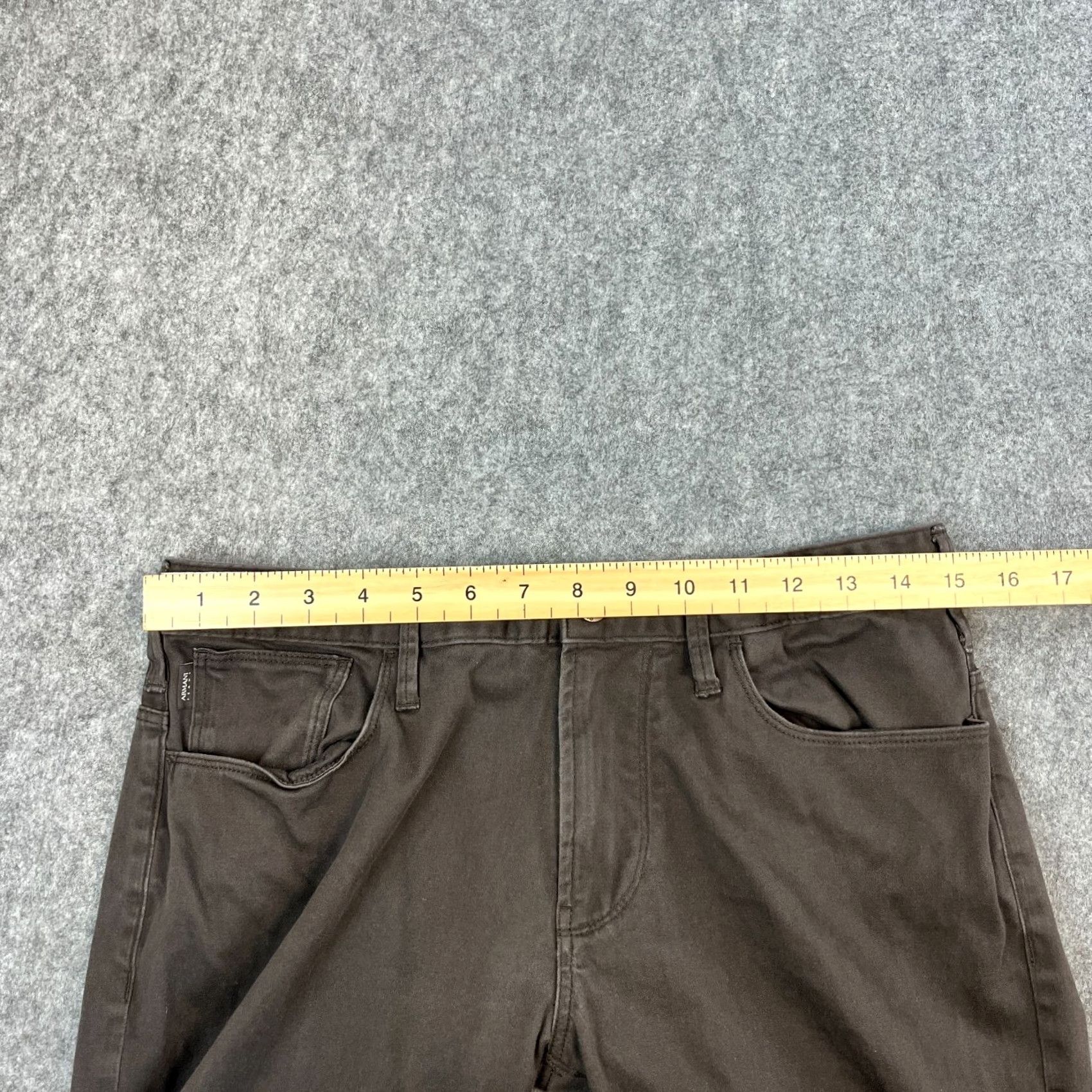 Armani ARMANI Chino Trousers Pants Slim Tapered Fit 30 Brown Cotton Elastane Flat Front 5-Pocket Mens Jeans J06 Vintage No Size US 30 / EU 46 - 6 Thumbnail