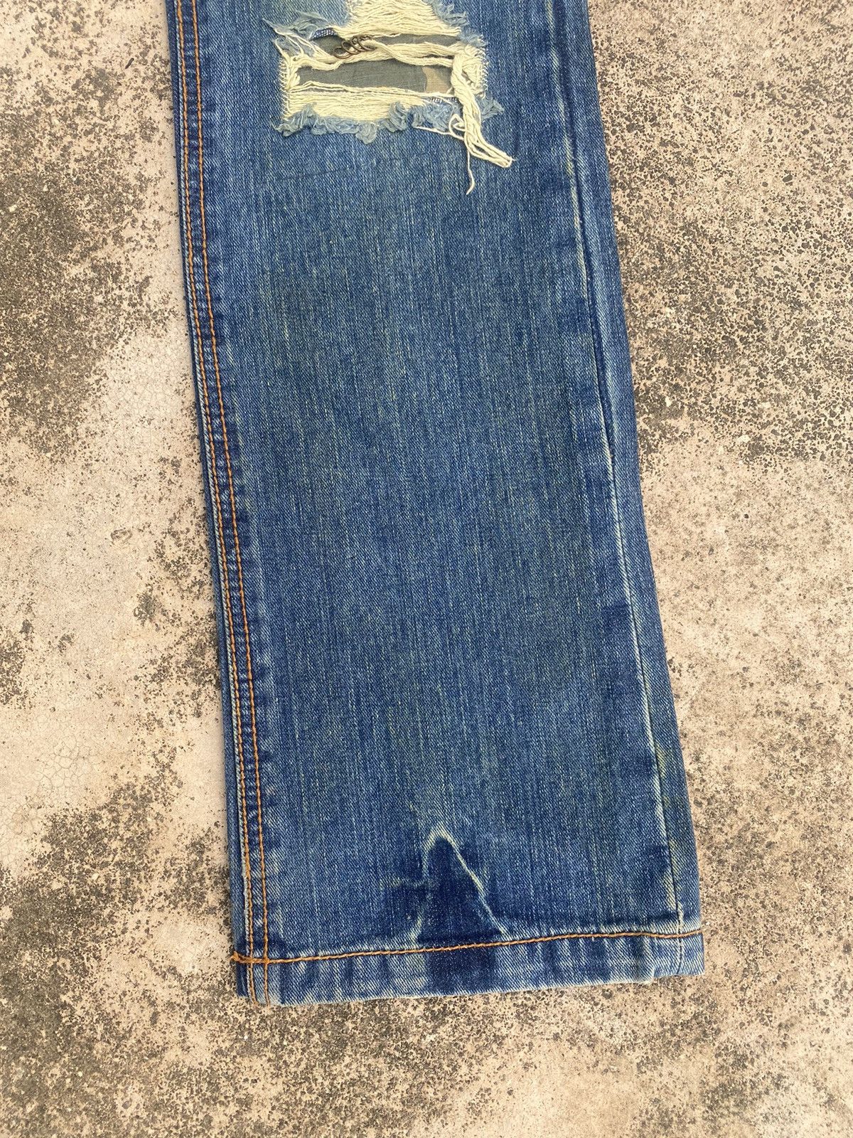 If Six Was Nine × Japanese Brand Flare Jeans Icom Distressed Pierced Size US 32 / EU 48 - 5 Thumbnail