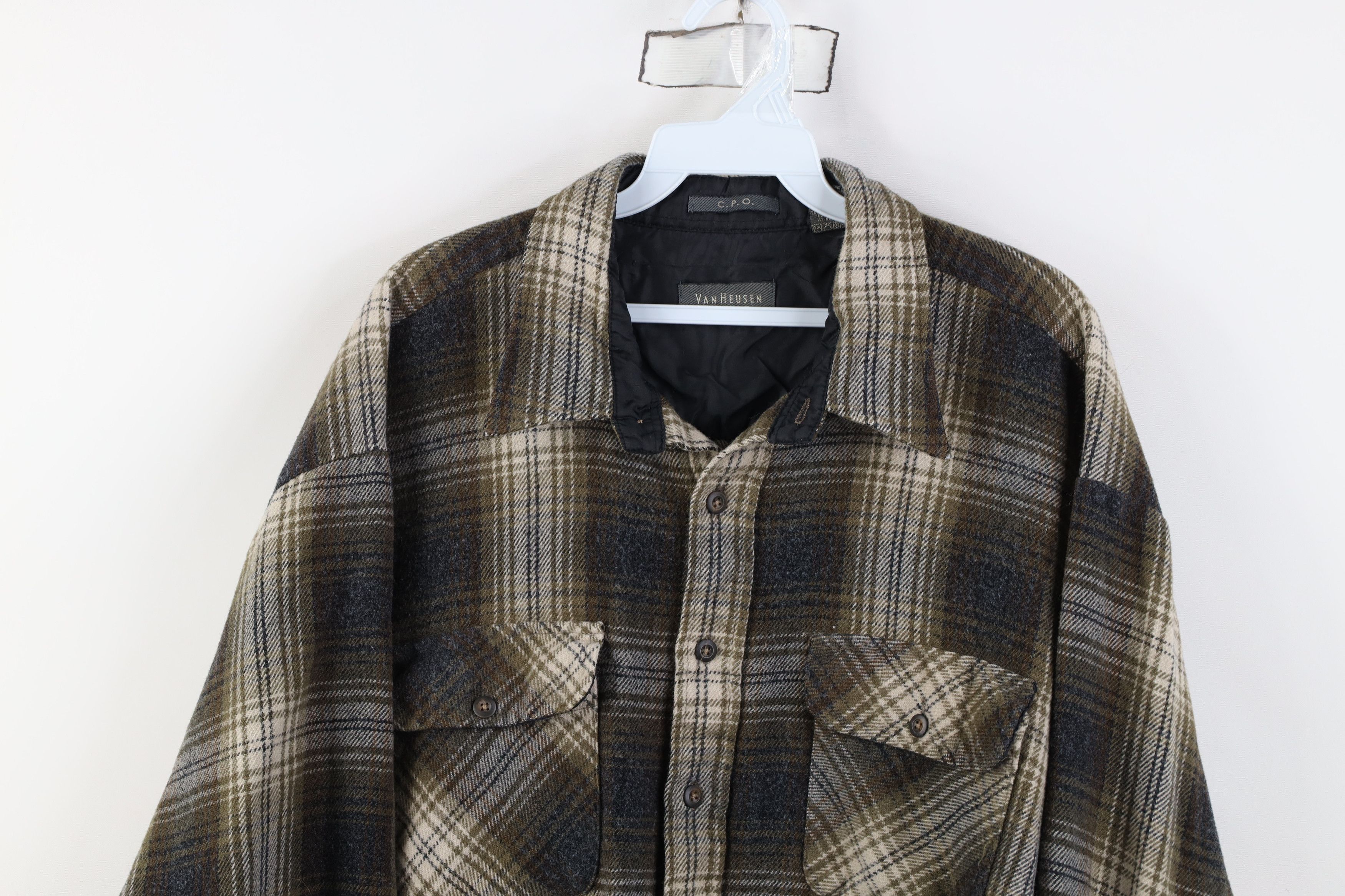 Vintage Vintage 90s Streetwear Button Shirt Plaid Earth Tone Size US XL / EU 56 / 4 - 2 Thumbnail
