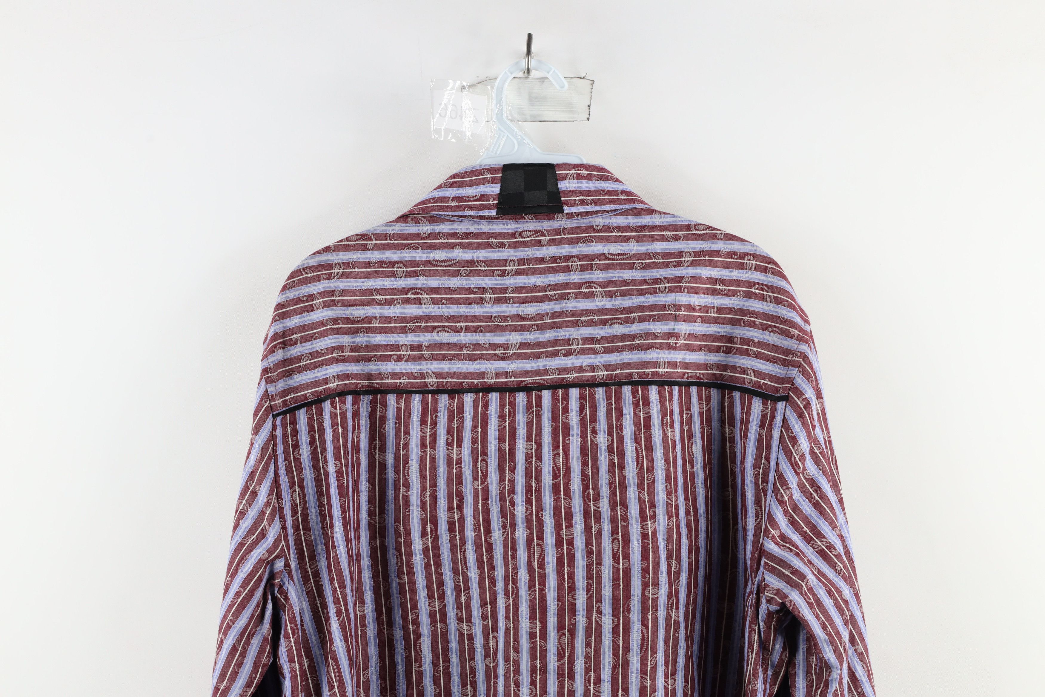 Vintage Vintage John Lennon Striped Paisley Collared Button Shirt Size US M / EU 48-50 / 2 - 16 Thumbnail