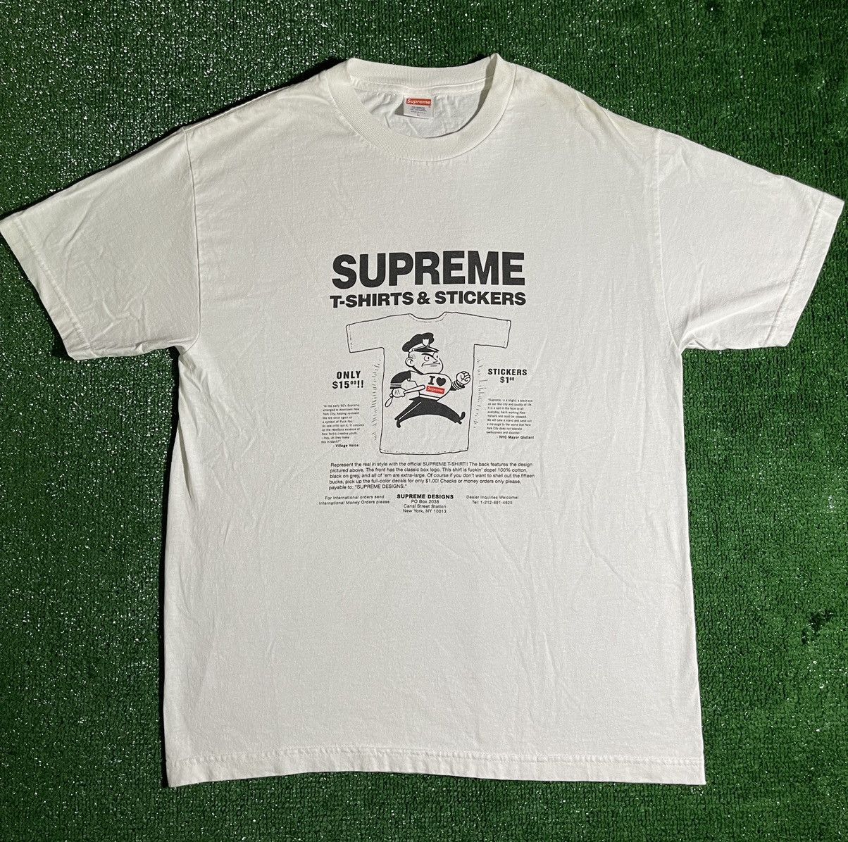Supreme T Shirts Stickers Police Officer T shirt Tops
