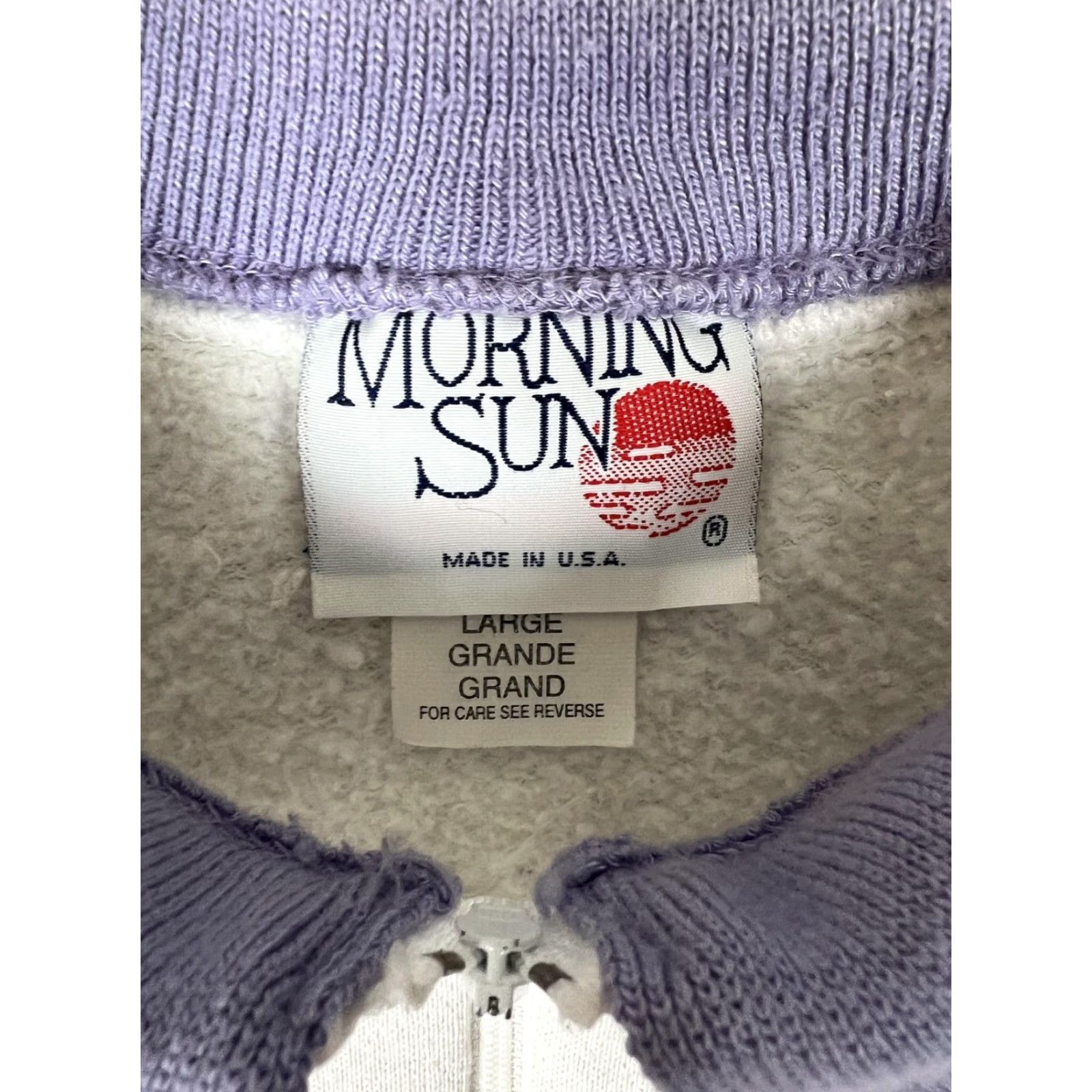 Vintage VINTAGE Morning Sun Sweatshirt Womens Large White Purple Floral Made USA 90s Size L / US 10 / IT 46 - 3 Thumbnail
