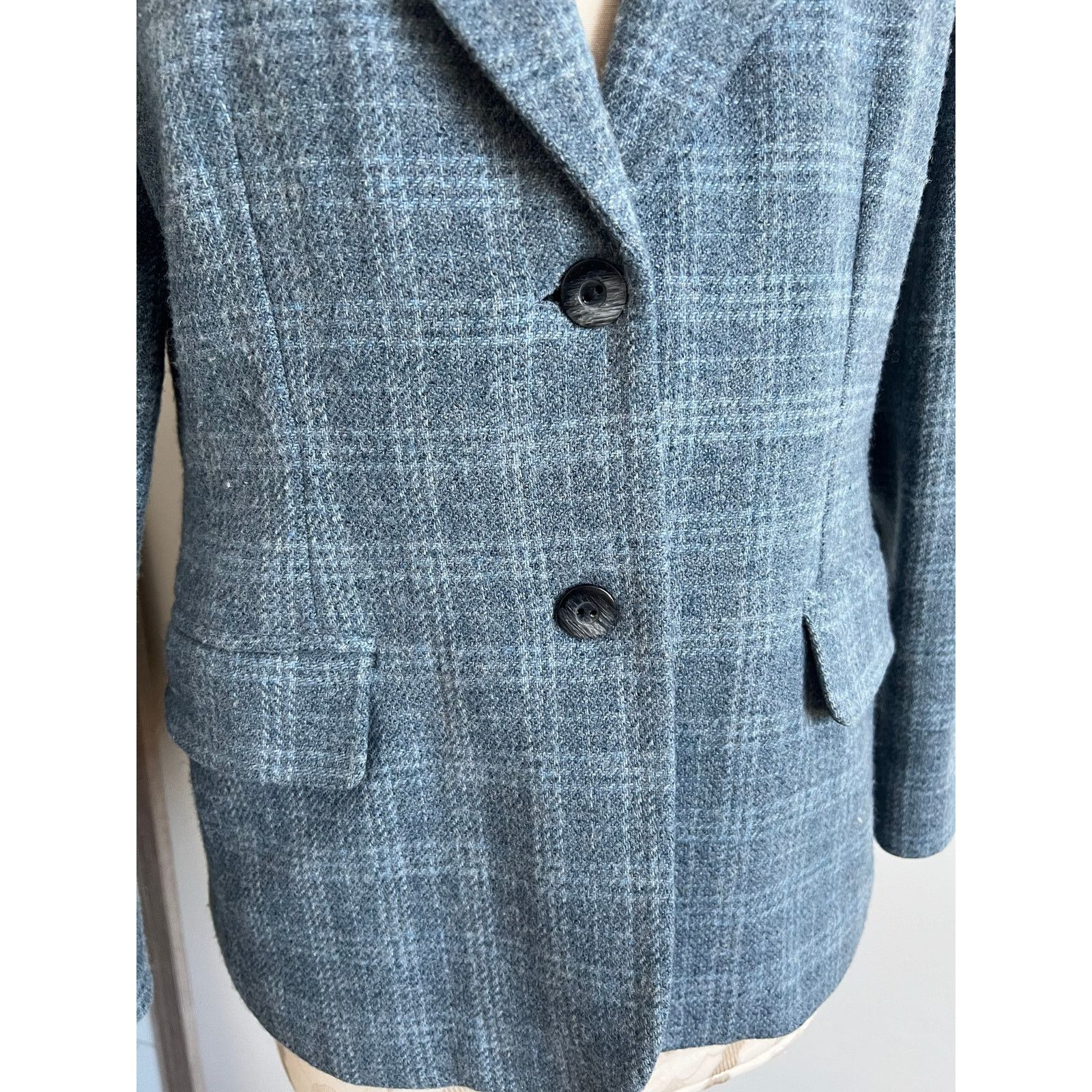 Pendleton Pendleton Women's Plaid Wool Blend Blue Jacket Petite Size 8 Size M / US 6-8 / IT 42-44 - 3 Thumbnail