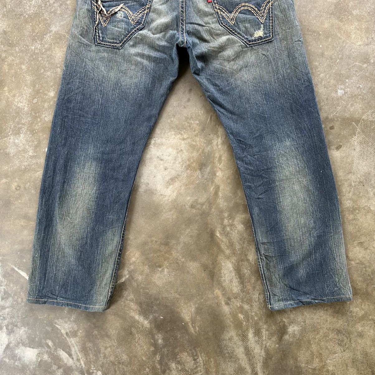 Japanese Brand Vintage Edwin XV Distressed Jean Faded Denim Pant W36 Size US 36 / EU 52 - 11 Thumbnail
