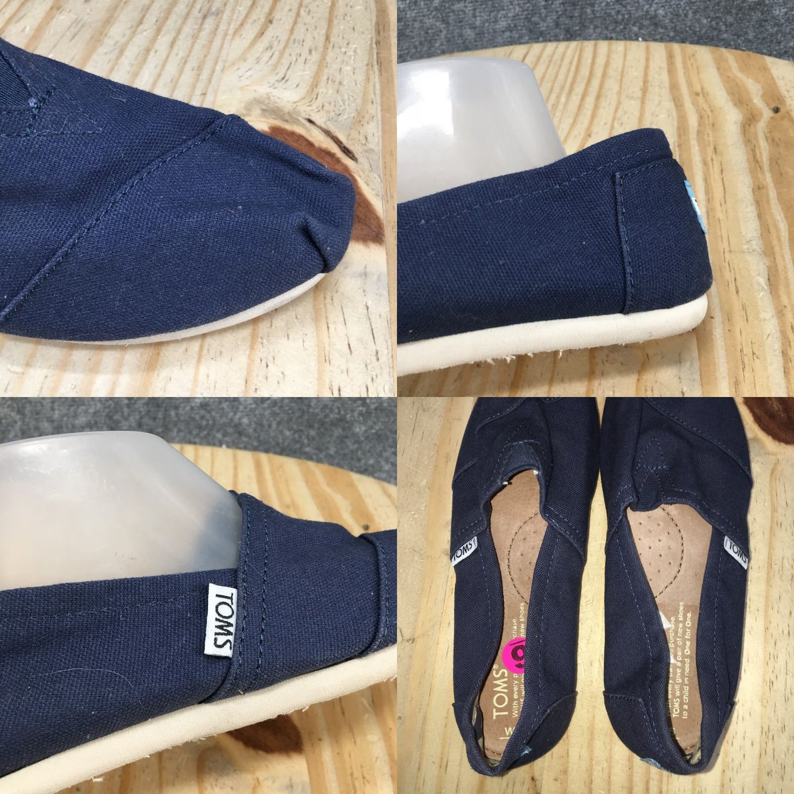 Toms TOMS Shoes Womens 6 Blue Classic Alpargatas Slip-On Flats Comfort Low Top Logo Size M / US 6-8 / IT 42-44 - 9 Thumbnail