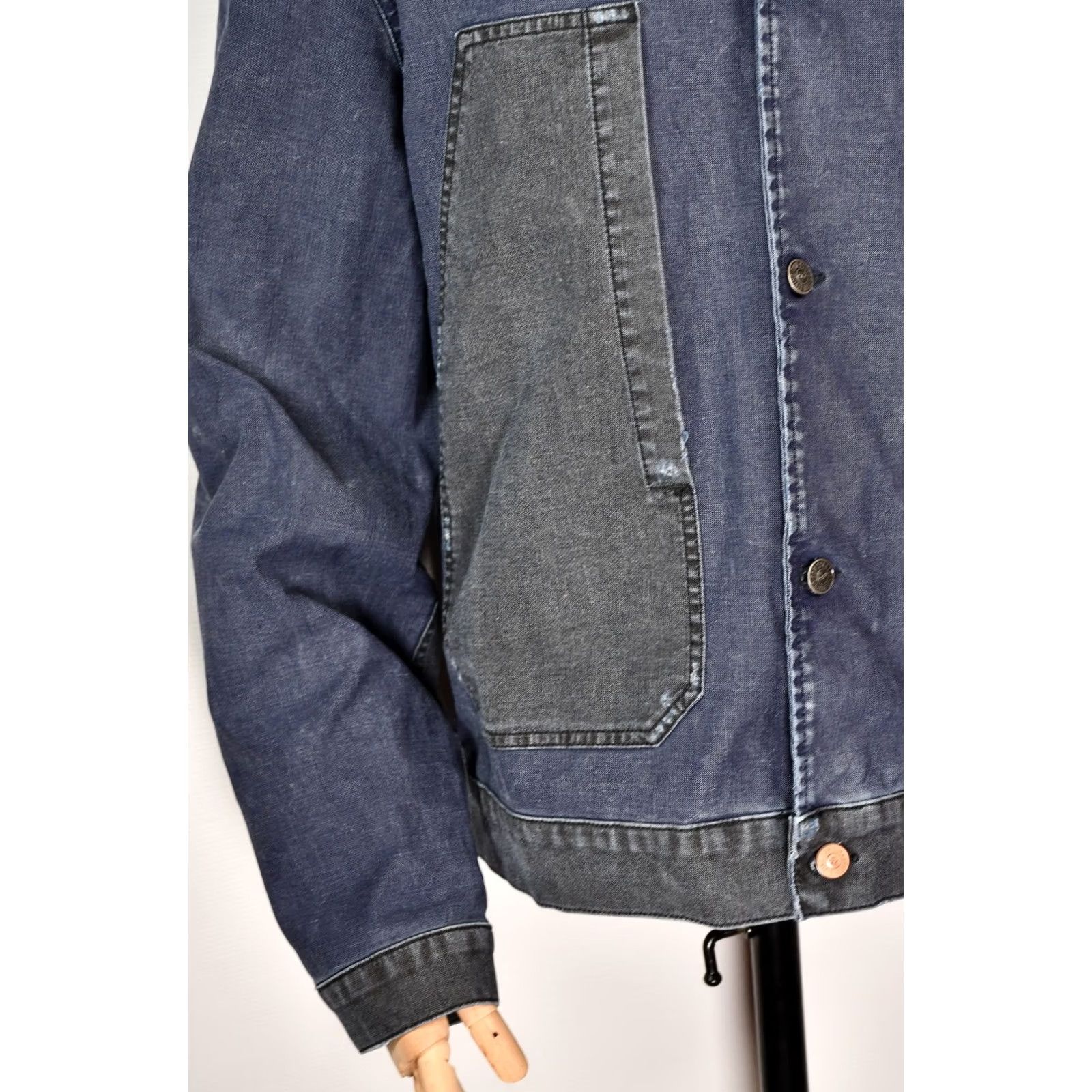 Diesel Diesel D-Roku-Ne Denim Jacket XL Mens Blue Stretch JoggJeans 97% Cotton 3% Elastane Logo Regular Size Size US 36 / EU 52 - 7 Thumbnail