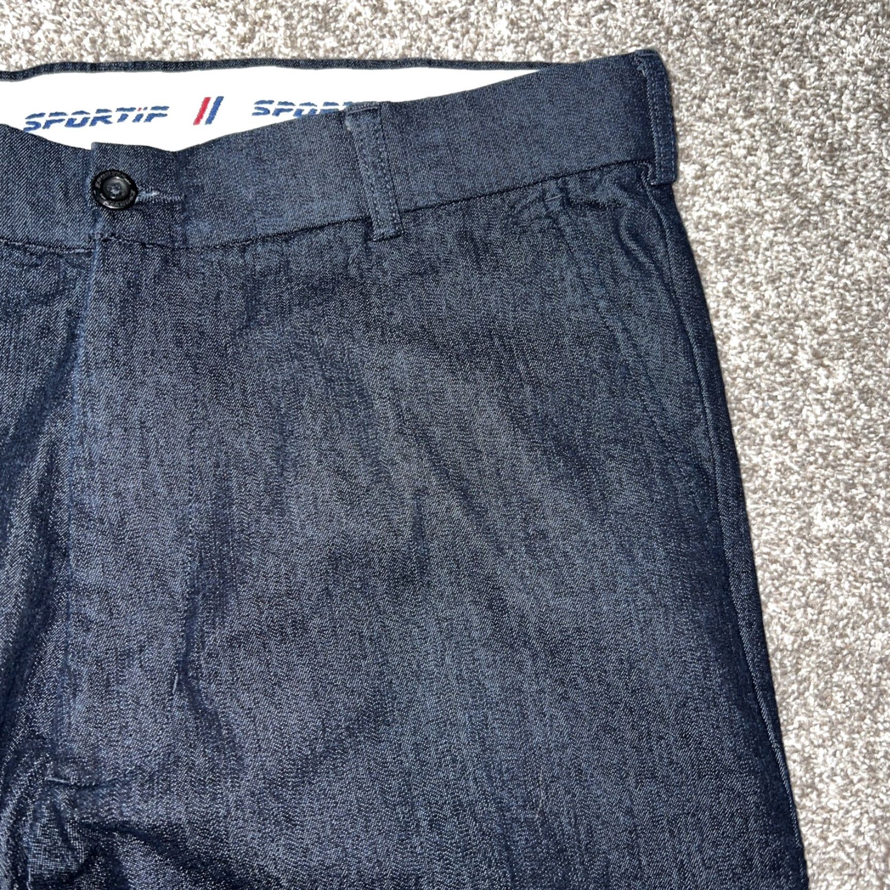 Vintage VINTAGE Sportif Jeans Men 36x30 Dark Blue Stretchy Straight Jeans 30 Inseam Mens Size US 36 / EU 52 - 2 Thumbnail