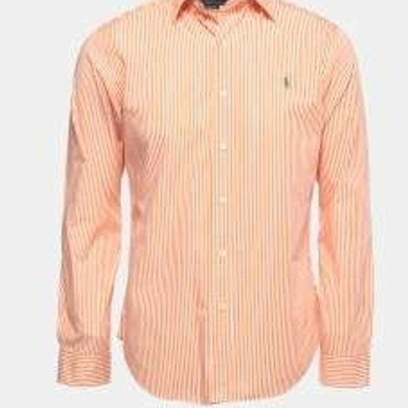Ralph Lauren Ralph Lauren Classics Orange White Stripe Button Shirt XL Size US XL / EU 56 / 4 - 3 Thumbnail