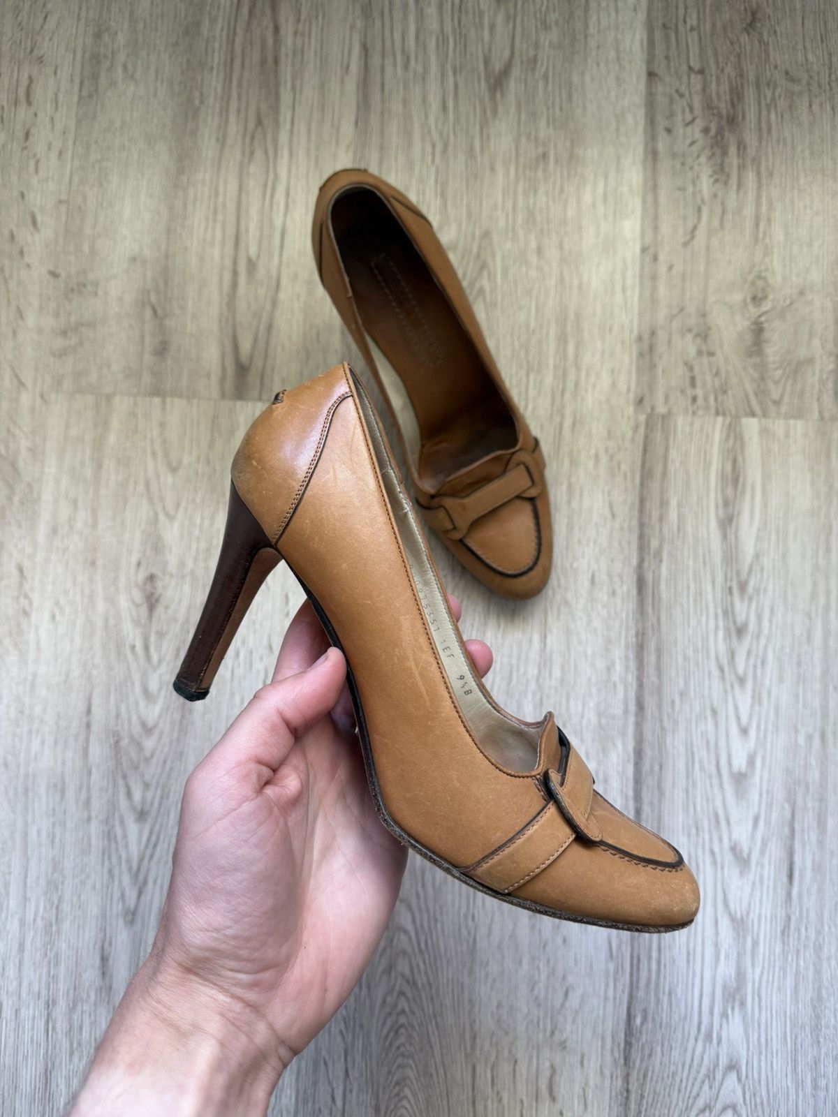 Ralph Lauren Purple Label Ralph Lauren Collection Italy Leather Loafer Pumps Tan High Size US 9.5 / IT 39.5 - 2 Thumbnail