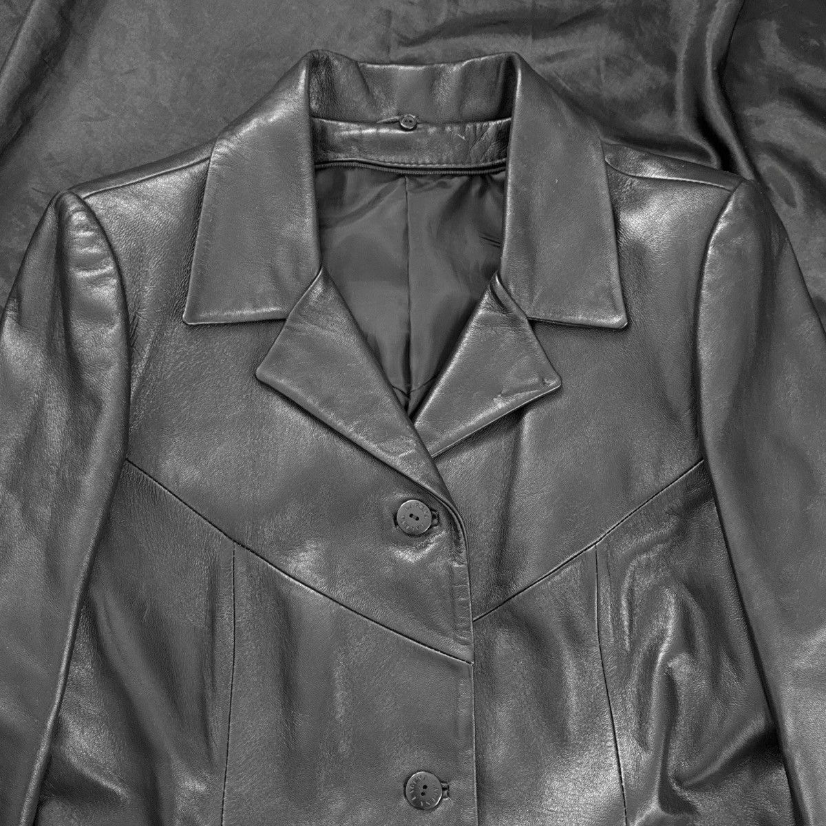 Vintage Iconic super long matrix leather coat Size L / US 10 / IT 46 - 3 Thumbnail
