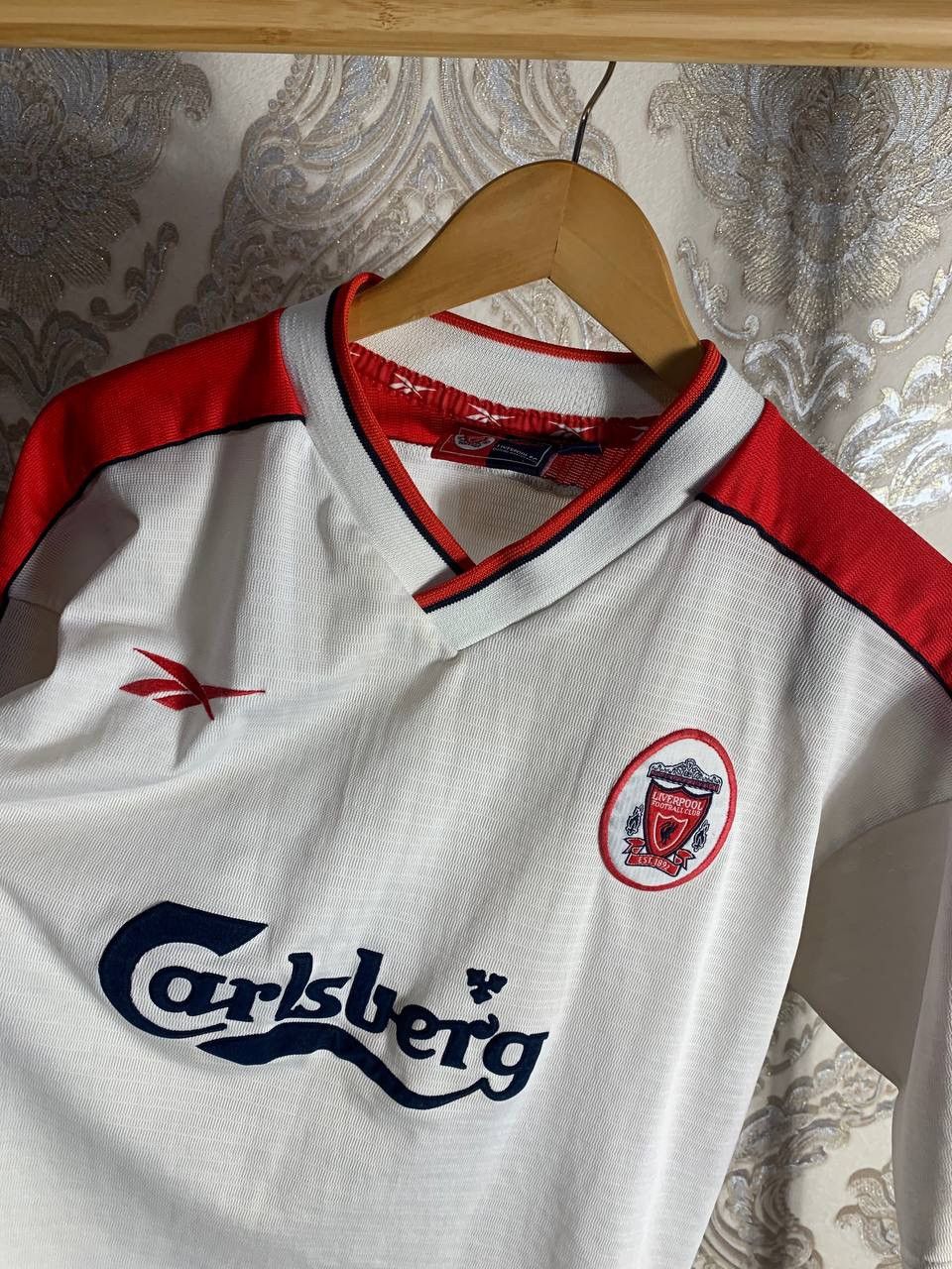 Reebok × Vintage VERY RARE REEBOK FC LIVERPOOL ENGLAND SOCCER JERSEY RETRO Size US L / EU 52-54 / 3 - 5 Thumbnail