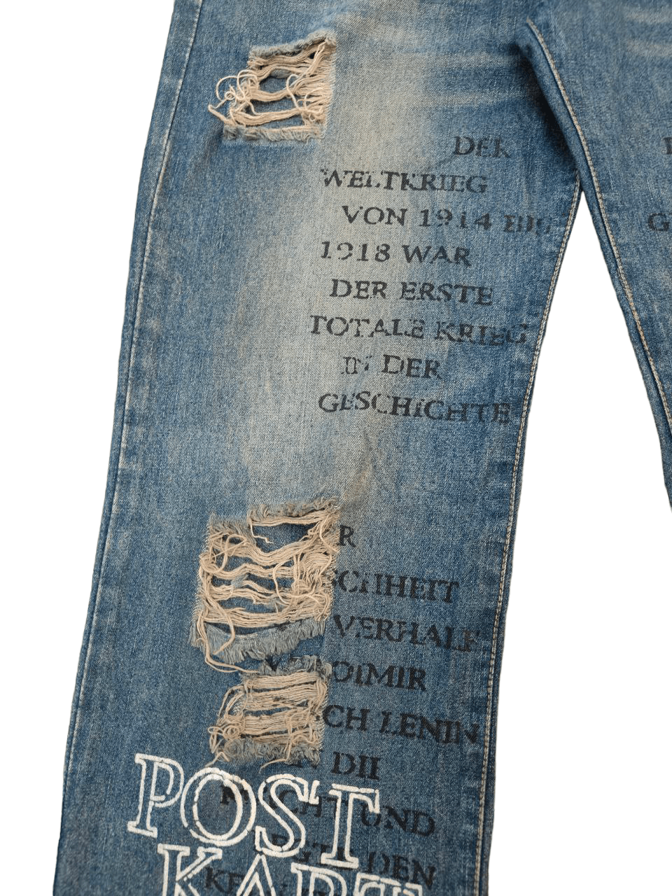 In The Attic In The Attic Poem Punk Distressed Denim Size US 34 / EU 50 - 5 Thumbnail