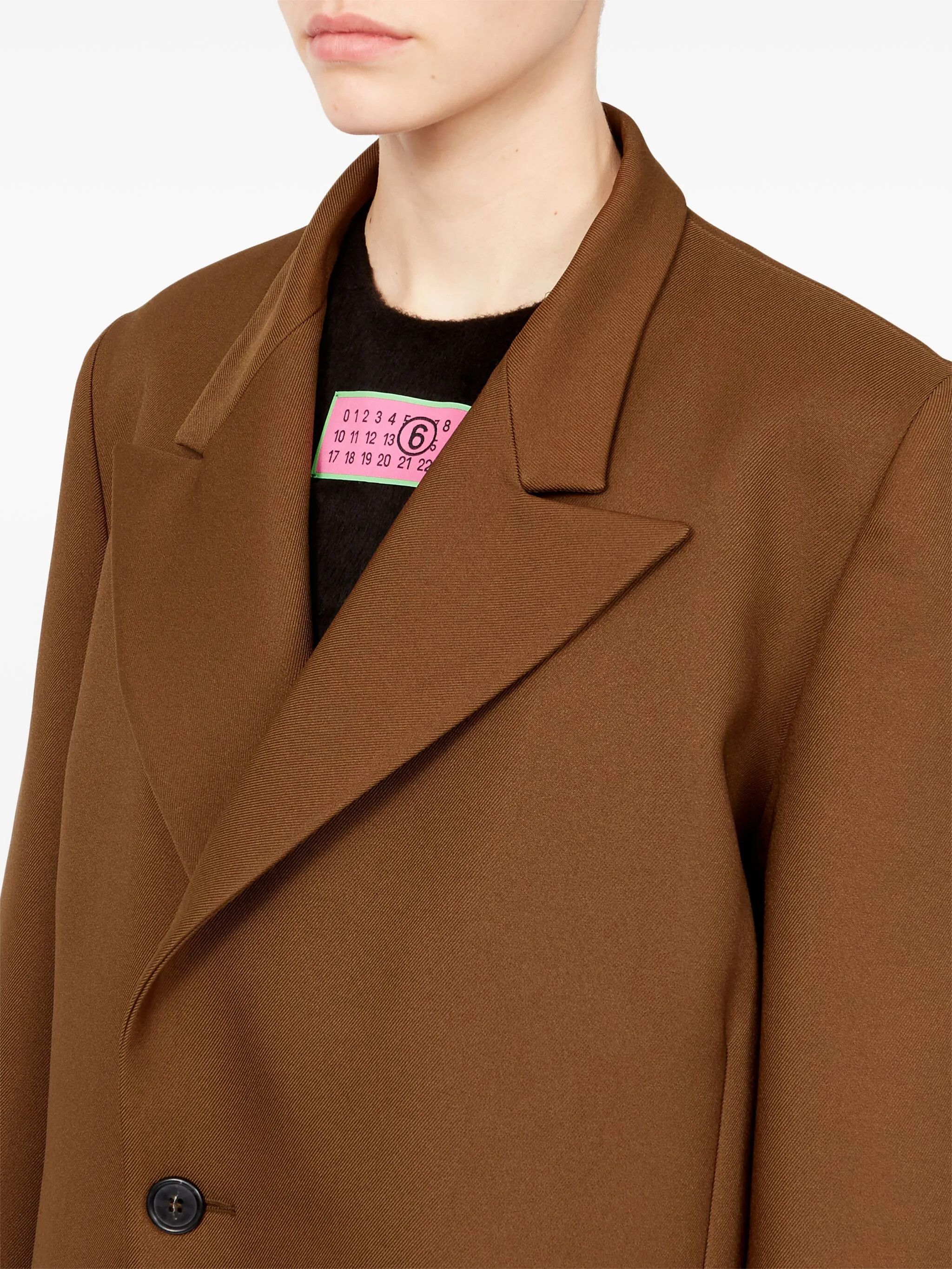 Maison Margiela oc11z0925 Single-breasted Oversized Blazer in Brown Size L / US 10 / IT 46 - 7 Thumbnail