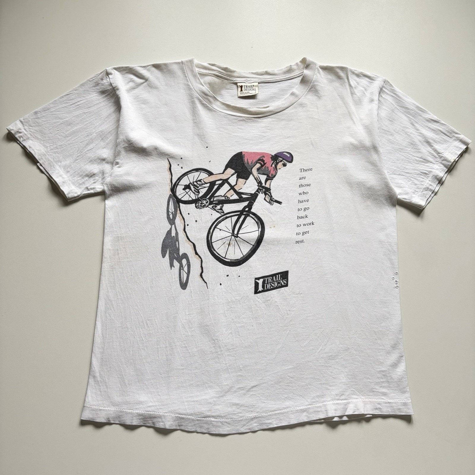 Vintage Vintage Trail Design Mountain Biking T Shirt Large 90s Rare Size US L / EU 52-54 / 3 - 1 Thumbnail