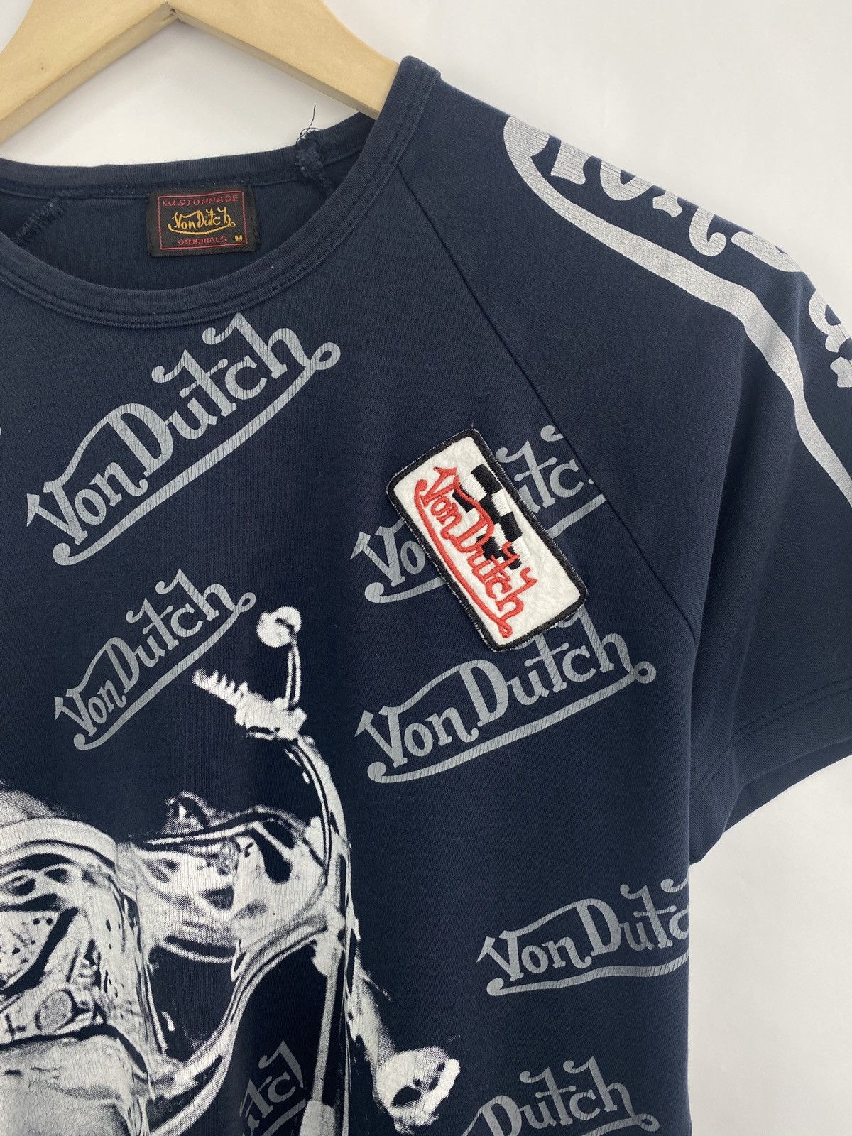 Von Dutch 🇺🇸 Vintage 90s Von Dutch Motorcycle Choppers T-Shirt Rare Size US M / EU 48-50 / 2 - 4 Thumbnail