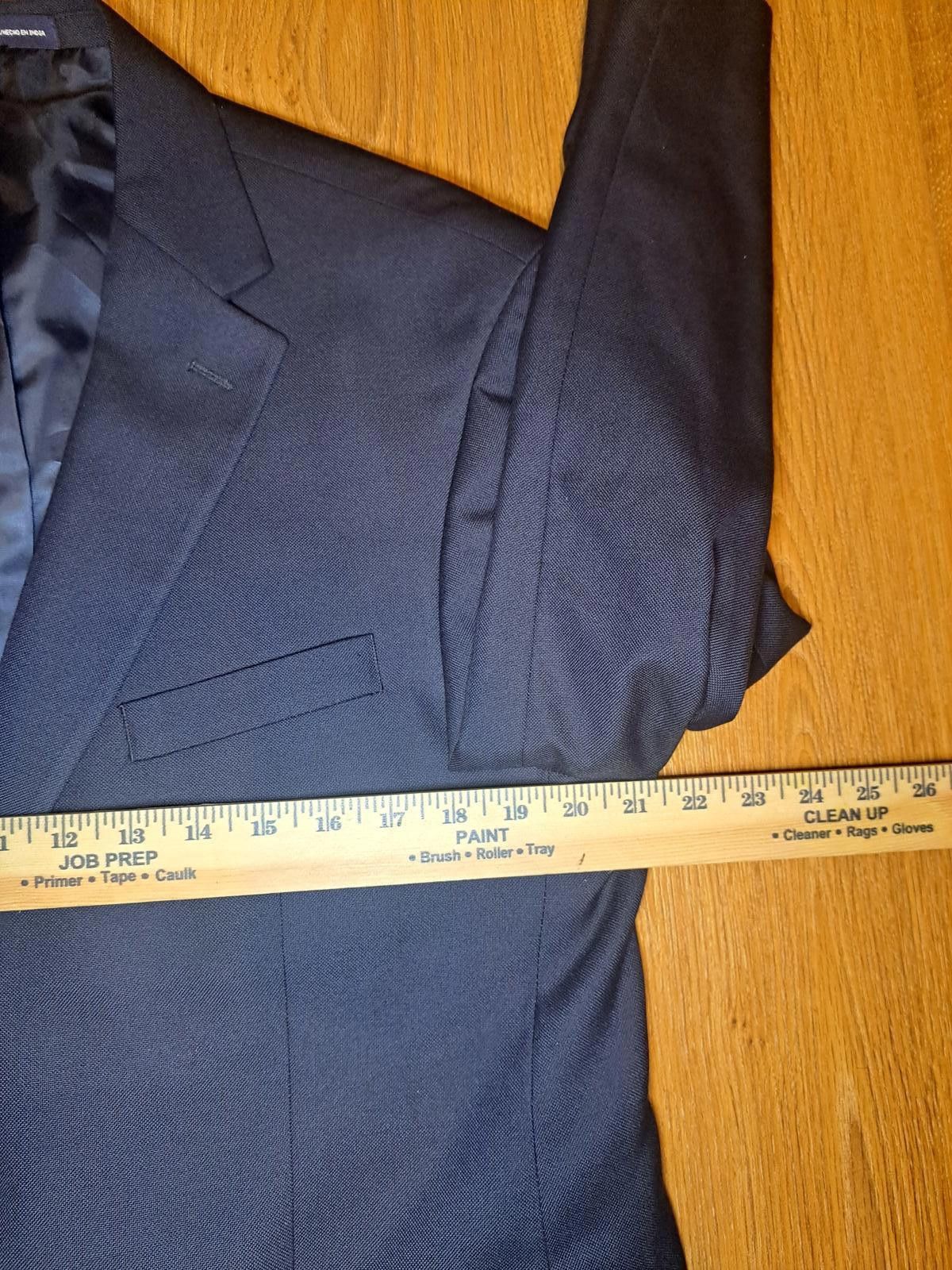 Stafford Stafford Blazer Mens 42R Navy Gold Buttons Double Vented Size 42R - 8 Thumbnail