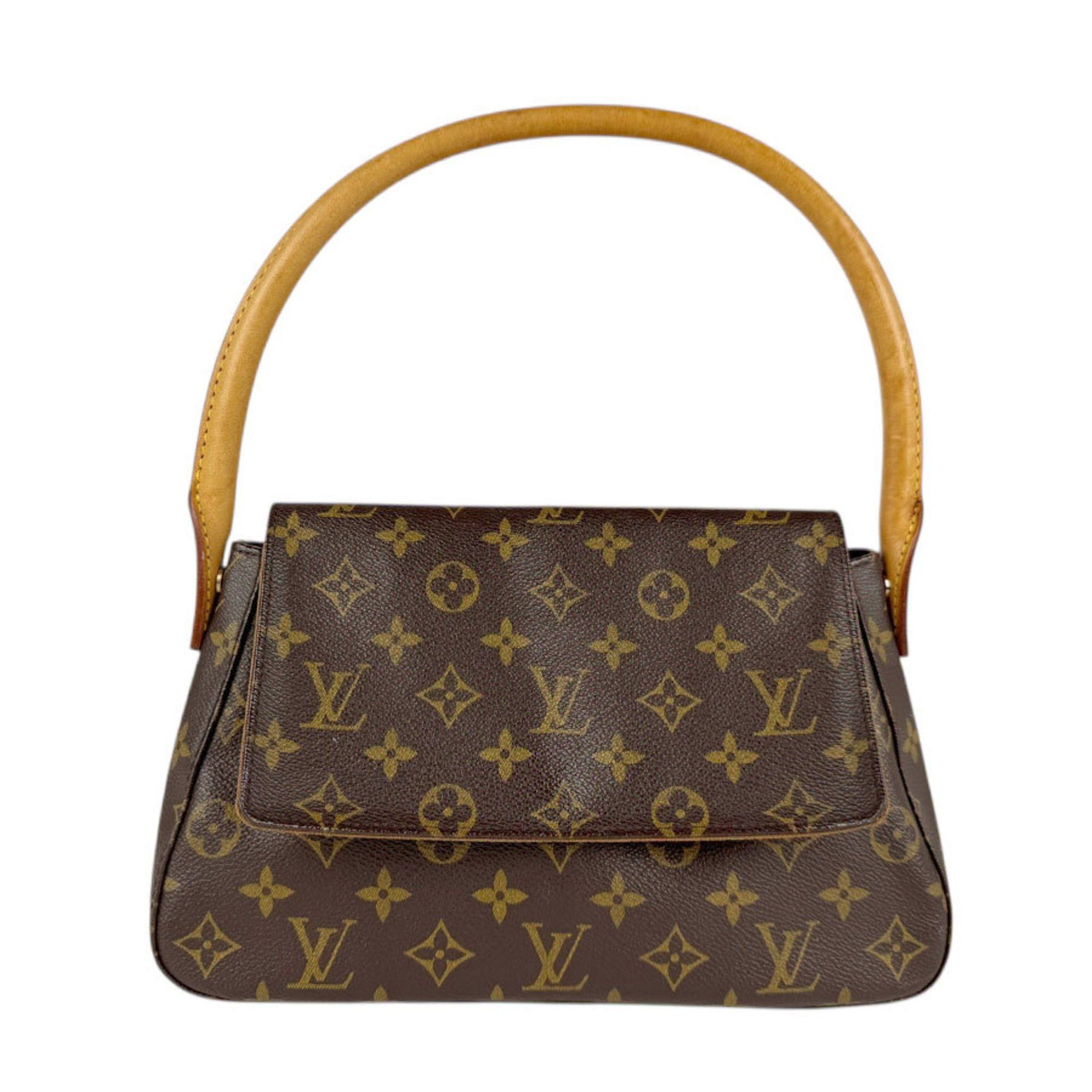 Louis Vuitton Shoulder Bag Monogram Mini Looping Canvas Brown Women's M51147 Z5128