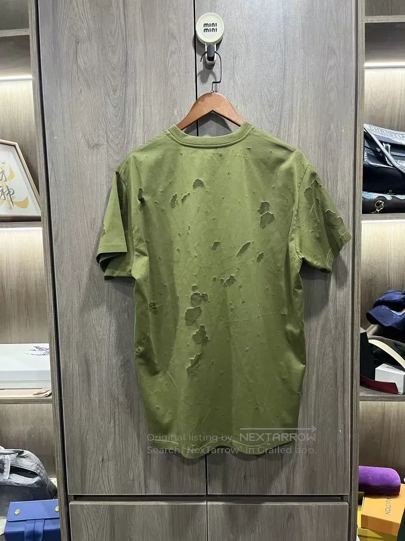 Givenchy Givenchy Green distressed round neck short sleeve Size US S / EU 44-46 / 1 - 2 Thumbnail