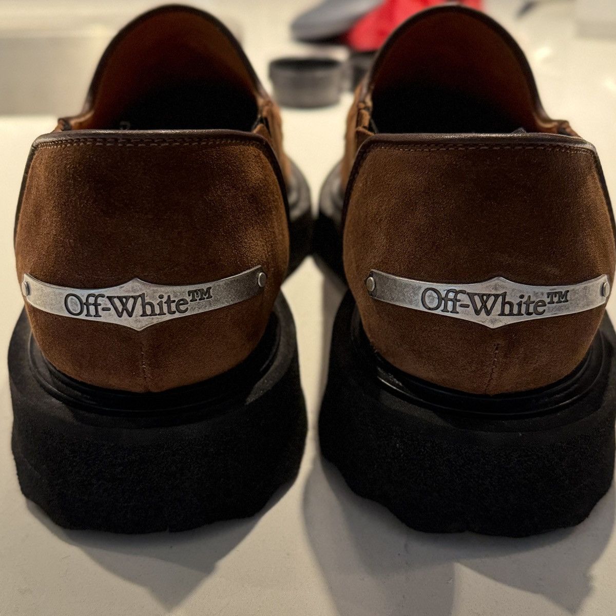 Off-White Off-White c/o Virgil Abloh Brown suede western eagle loafer Size US 11 / EU 44 - 6 Thumbnail