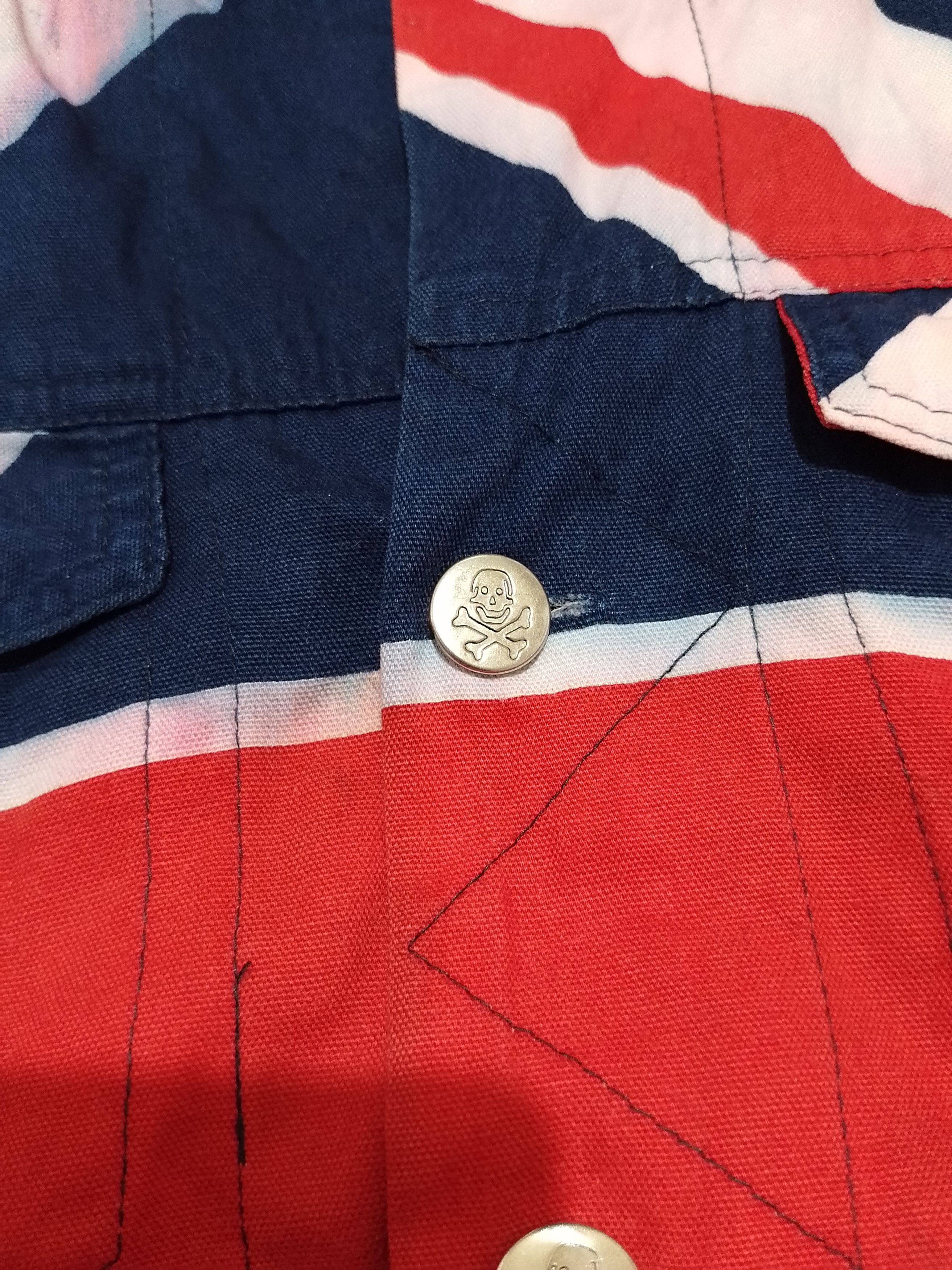 Seditionaries × Vintage Vintage 90s Full Big Flag England trucker jacket Size US S / EU 44-46 / 1 - 11 Thumbnail