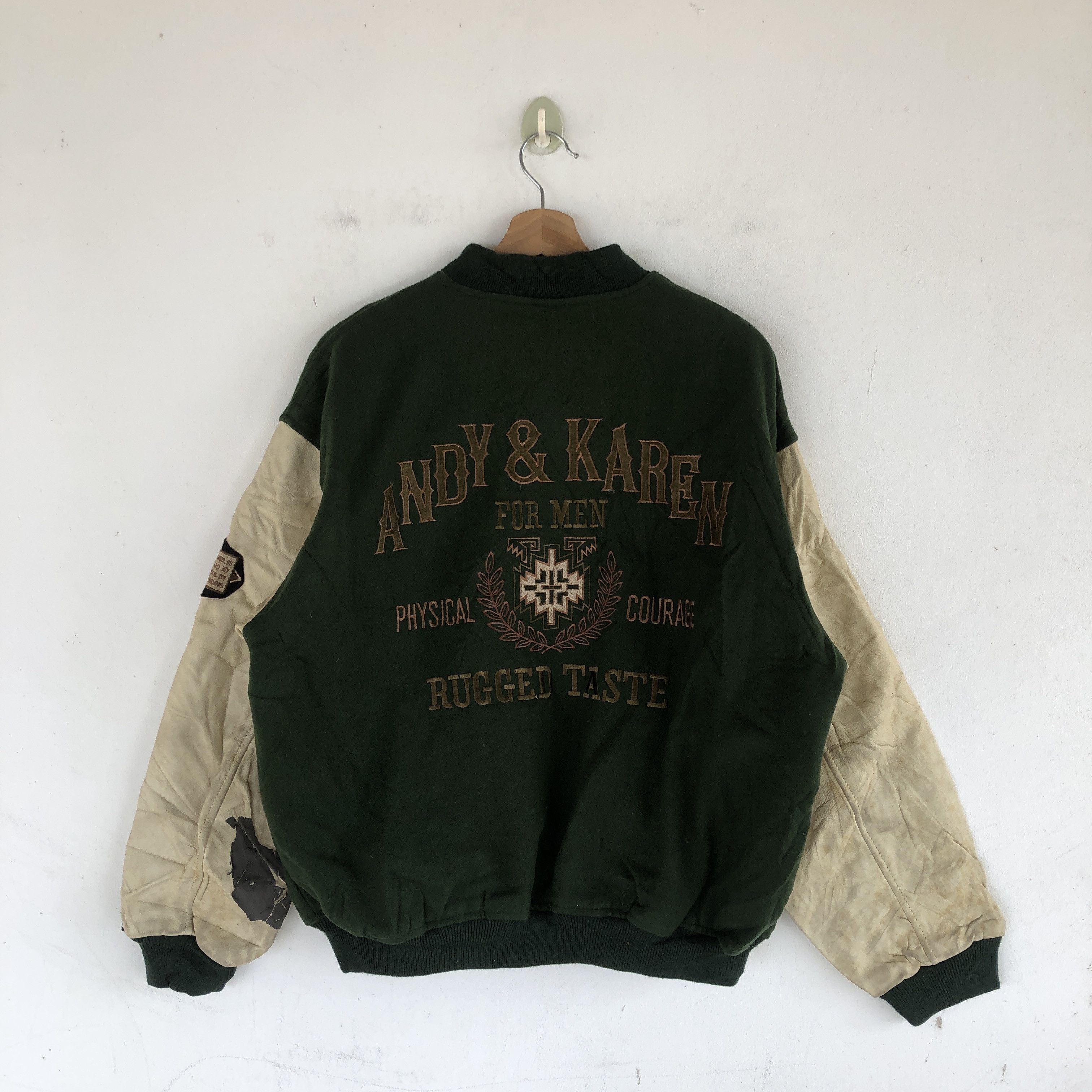 Vintage Highland Varsity Jackets Letterman Leather Wool Jackets Size US L / EU 52-54 / 3 - 1 Thumbnail