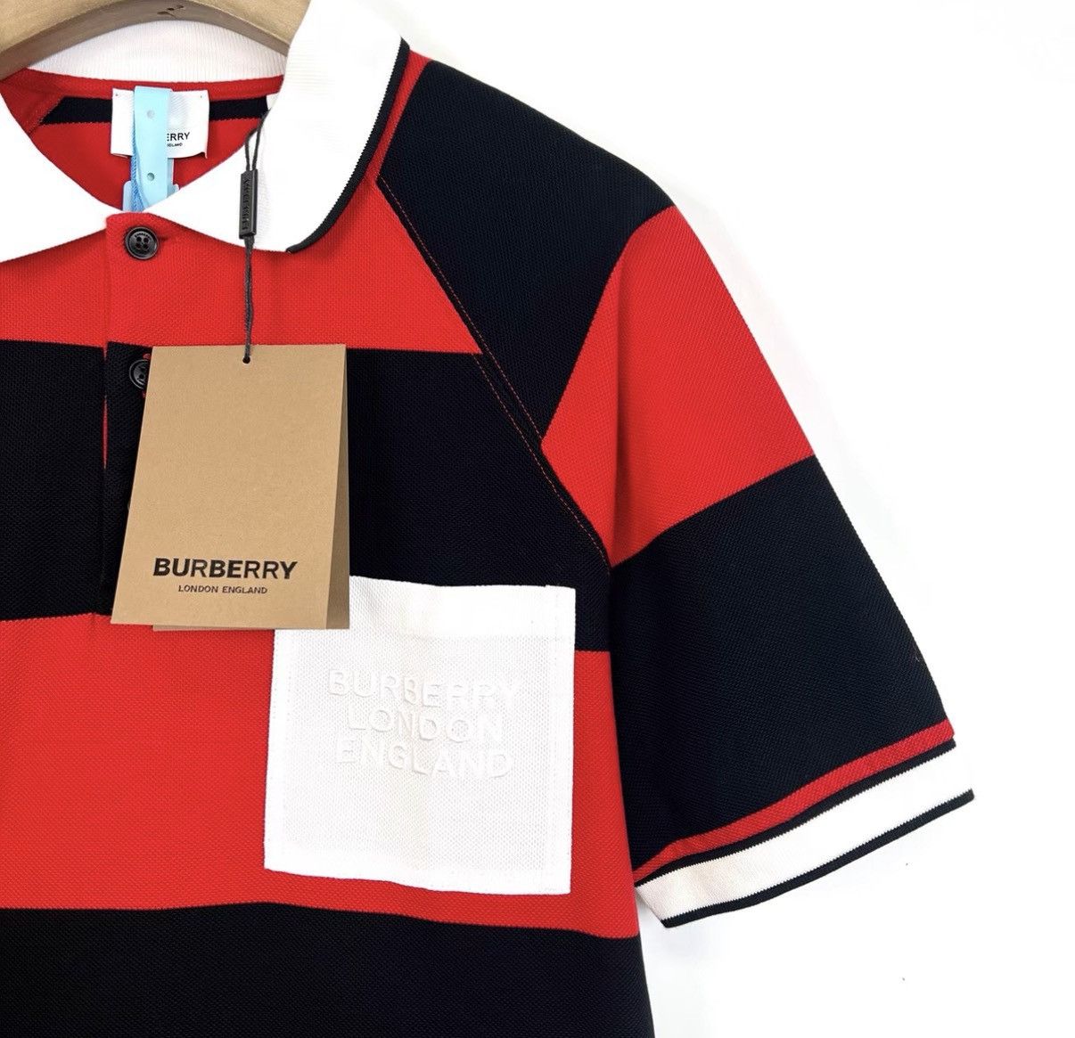 Burberry Burberry Striped Color Block Short Sleeve Polo Shirt K12 Size US S / EU 44-46 / 1 - 6 Thumbnail