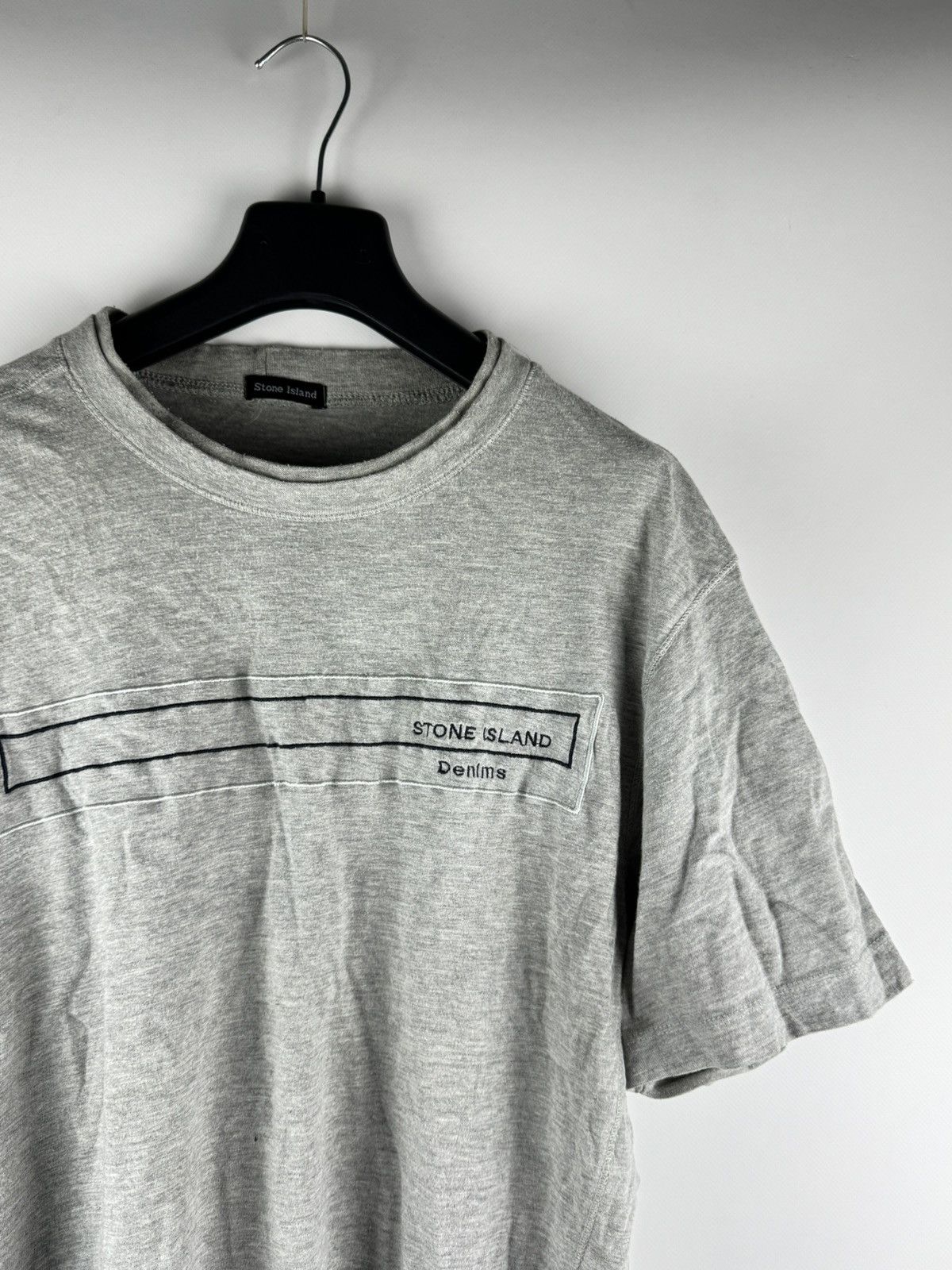 Stone Island Vintage 00s Stone Island Denims T-Shirt Gray Size US M / EU 48-50 / 2 - 2 Thumbnail