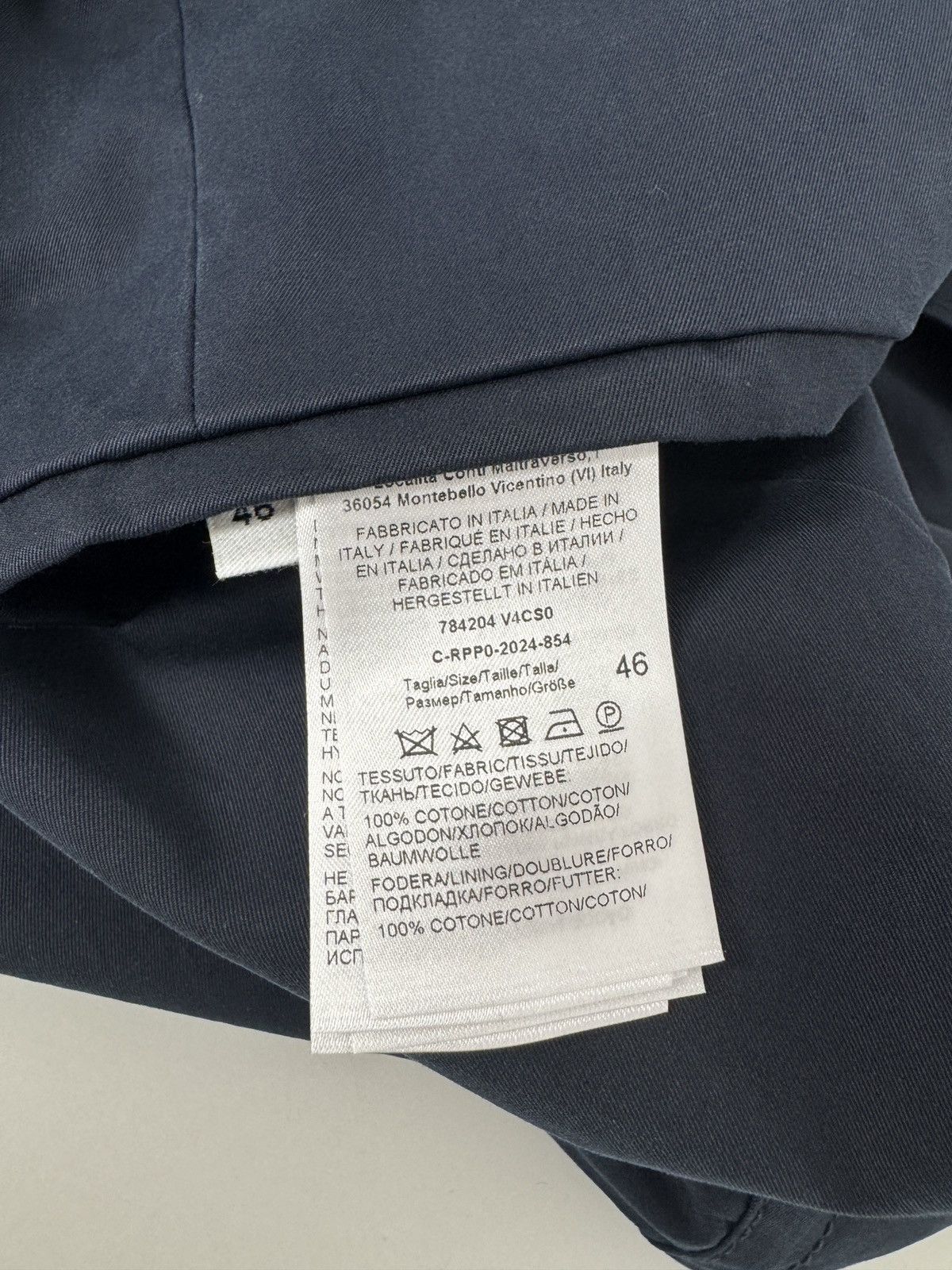 Bottega Veneta BOTTEGA VENETA Navy Twill Double-breasted Blazer Size 46R - 12 Thumbnail