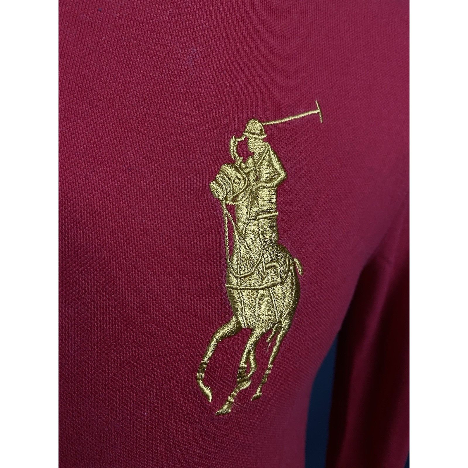 Polo Ralph Lauren Polo by Ralph Lauren Big Logo Vintage Men's Red Collared Pol Size US L / EU 52-54 / 3 - 8 Thumbnail