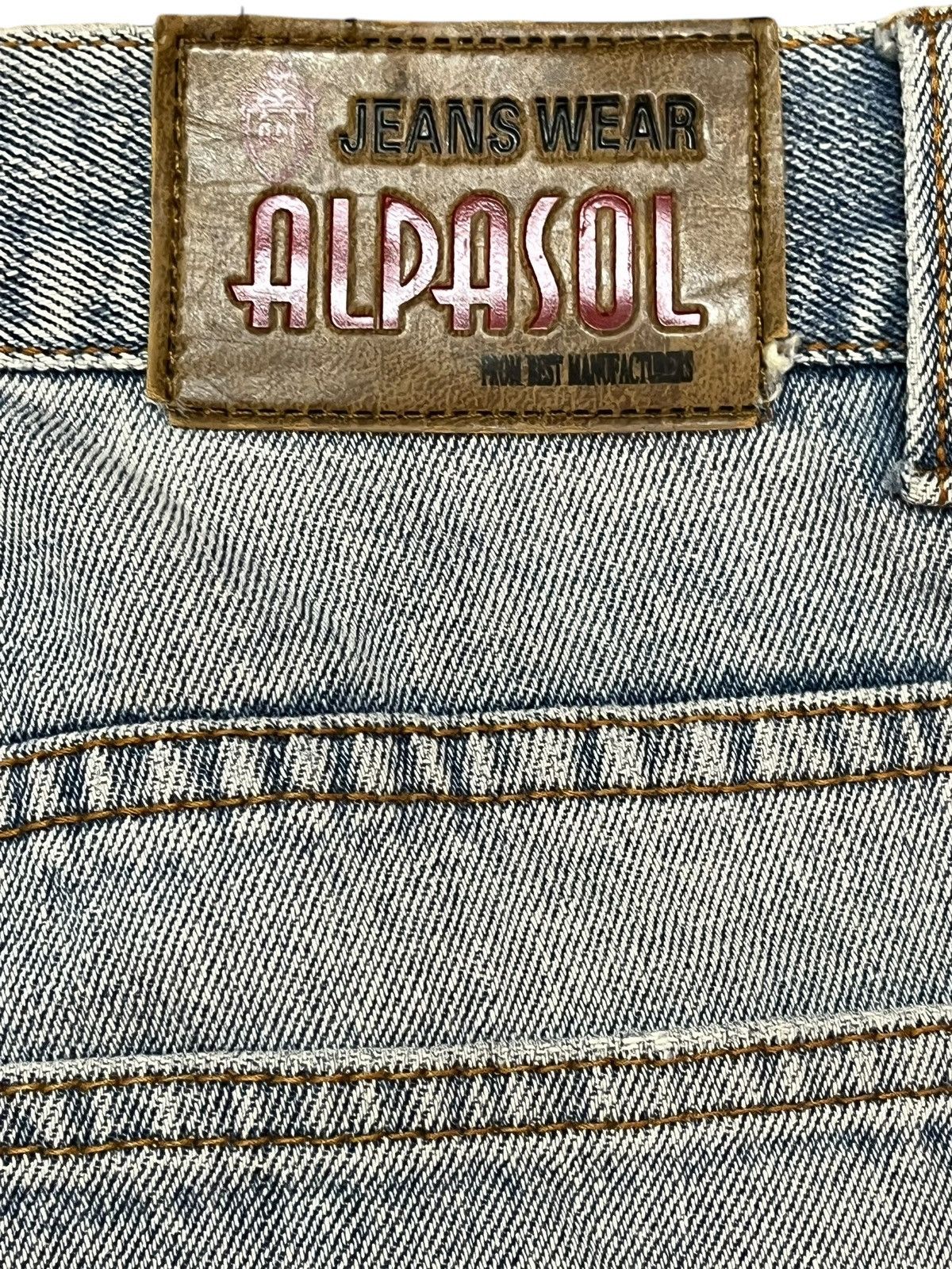 4GSELLER × Beauty Beast Vintage Alpasol Baggy Distressed Hairy Leg Denim Size US 36 / EU 52 - 8 Thumbnail