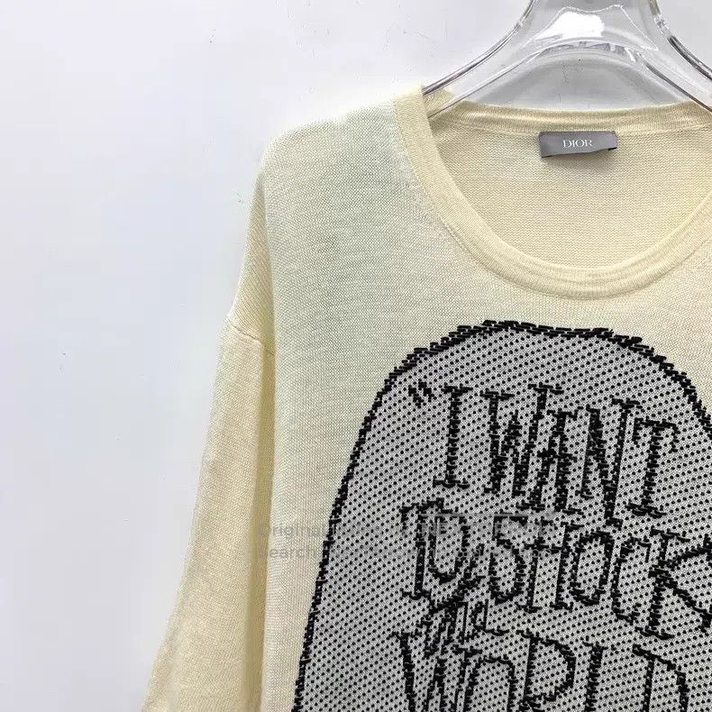 Dior Dior Beige logo letter inlaid cotton round-neck short-slee Size S / US 4 / IT 40 - 3 Thumbnail