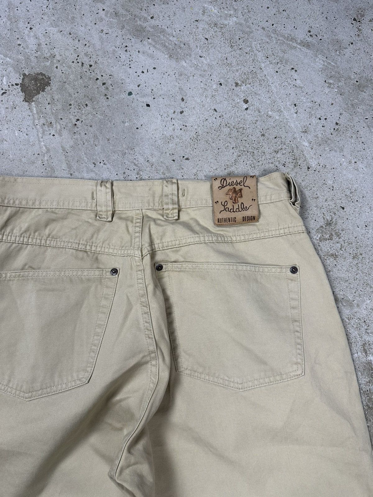 Diesel Vintage 90s Diesel Paddle Beige Baggy Denim Jeans Size US 32 / EU 48 - 15 Thumbnail