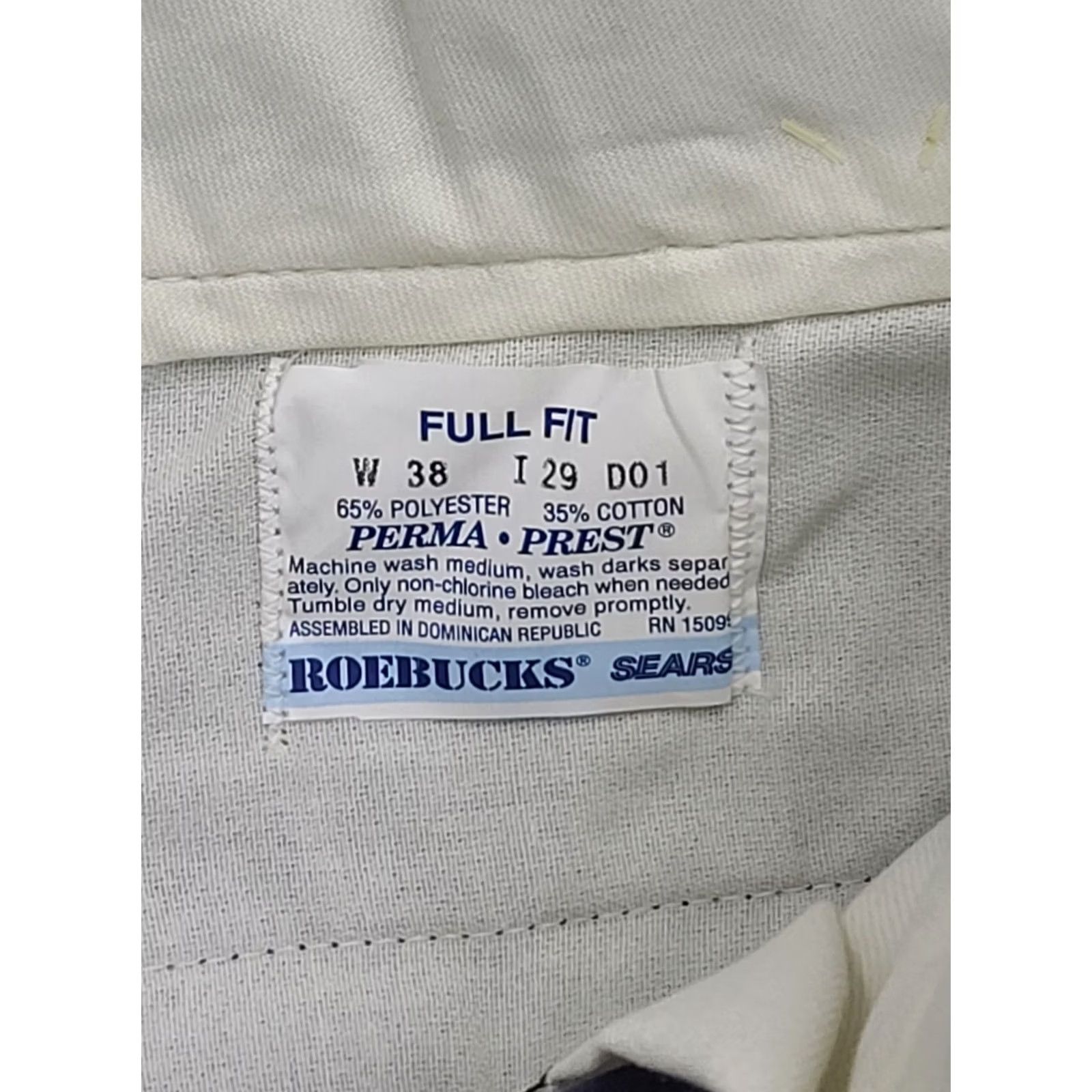 Sears VINTAGE Roebucks Sears Perma-Prest Full Fit Twill Work Pants Mens 38x29 Navy Blue NWT Size US 38 / EU 54 - 3 Thumbnail