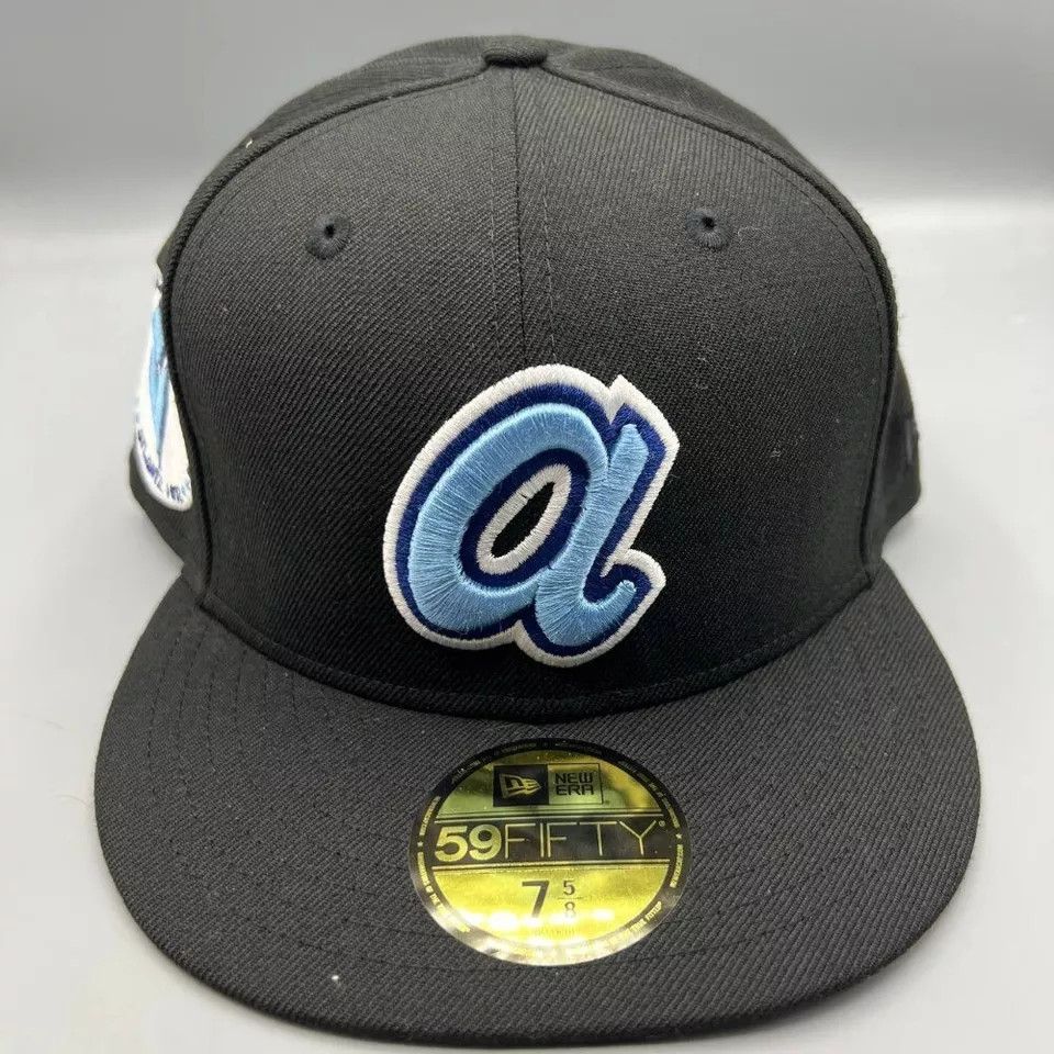 New Era Atlanta Braves Hat Men 7 5/8 59Fifty New Era Fitted Cap Size ONE SIZE - 2 Thumbnail