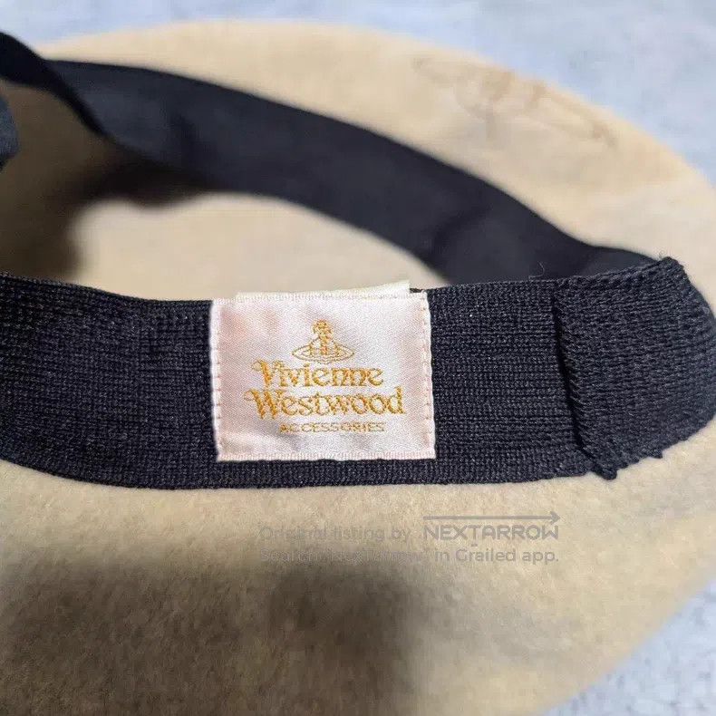 Vivienne Westwood Vivienne Westwood Saturn Embroidered Wool White Beret Size ONE SIZE - 5 Thumbnail