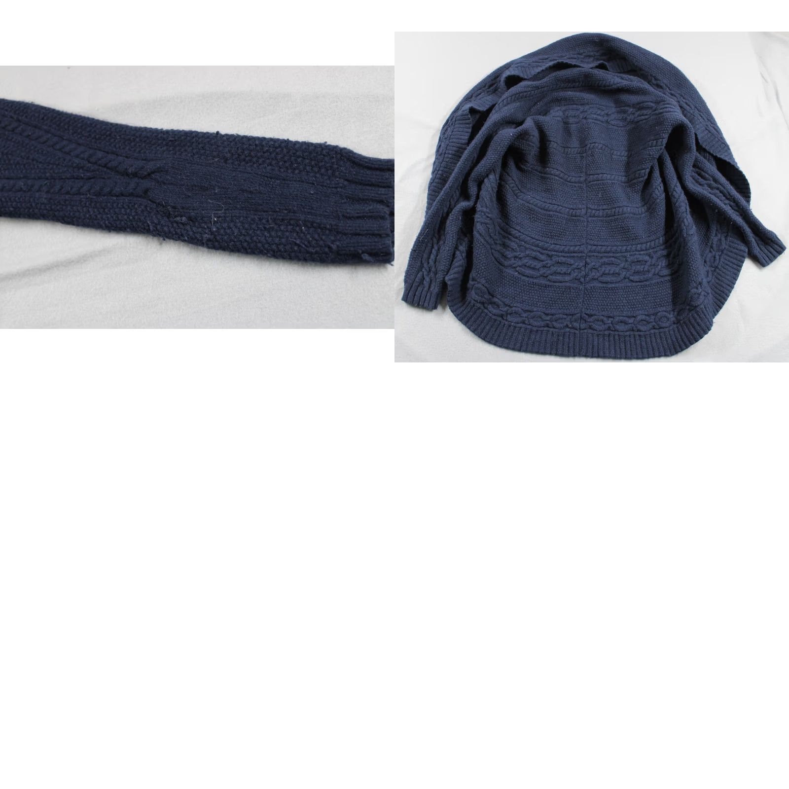 Vineyard Vines Vineyard Vines Sweater Womens Medium Navy Blue Cable Knit Wool Cashmere Blend Size M / US 6-8 / IT 42-44 - 8 Thumbnail