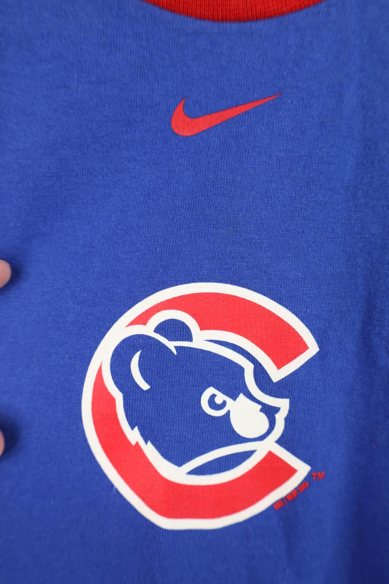 Nike Vintage Y2K Nike Center Swoosh Chicago Cubs Ringer T-Shirt Size US L / EU 52-54 / 3 - 4 Thumbnail